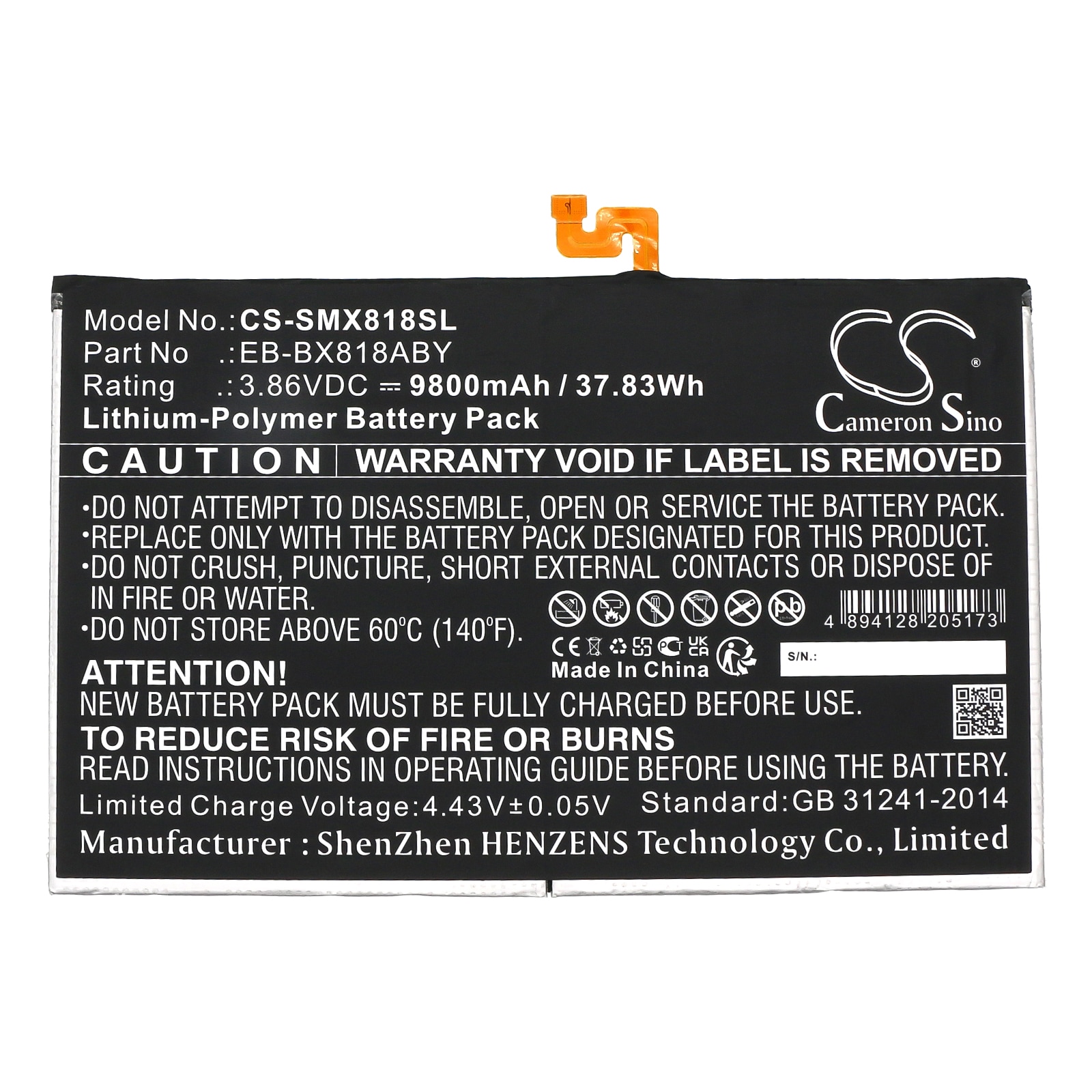 Batteri till Tablett för Samsung SM-X816N, SM-X816, SM-X818A m.fl.