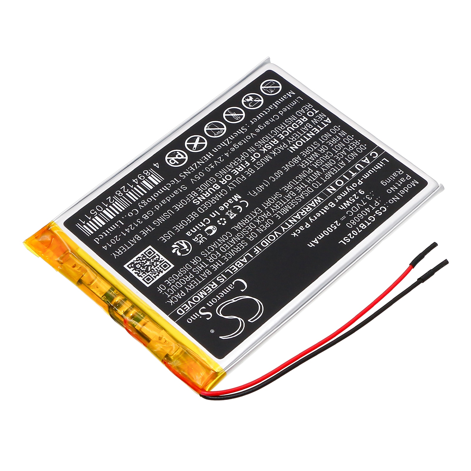 Batteri till Tablett för 3GO GT7002, Geotab 7