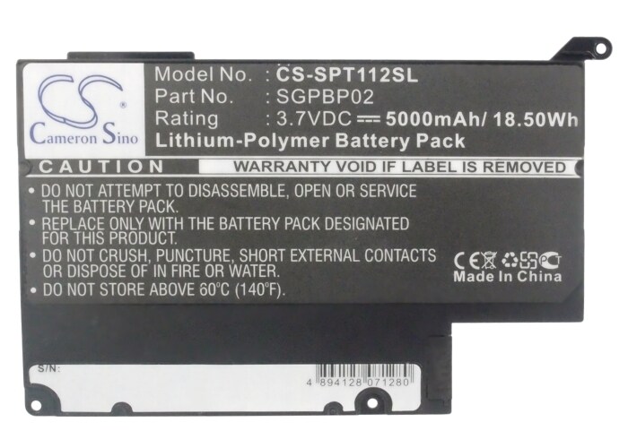 Batteri till Tablett för Sony SGPT111CN, SGPT112CN, Tablet S2 m.fl.