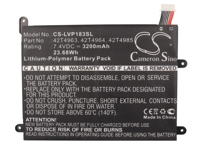 Batteri till Tablett för Lenovo ThinkPad 1838, ThinkPad 1838 10.1, ThinkPad 1838-25U m.fl.