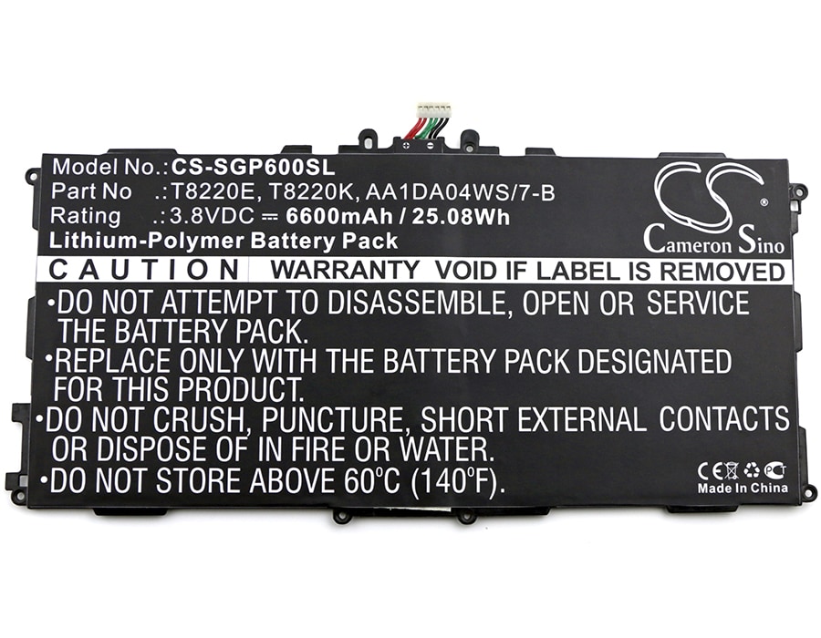Batteri till Tablett för Samsung SM-P600, SM-P601, Galaxy Note 10.1 m.fl.