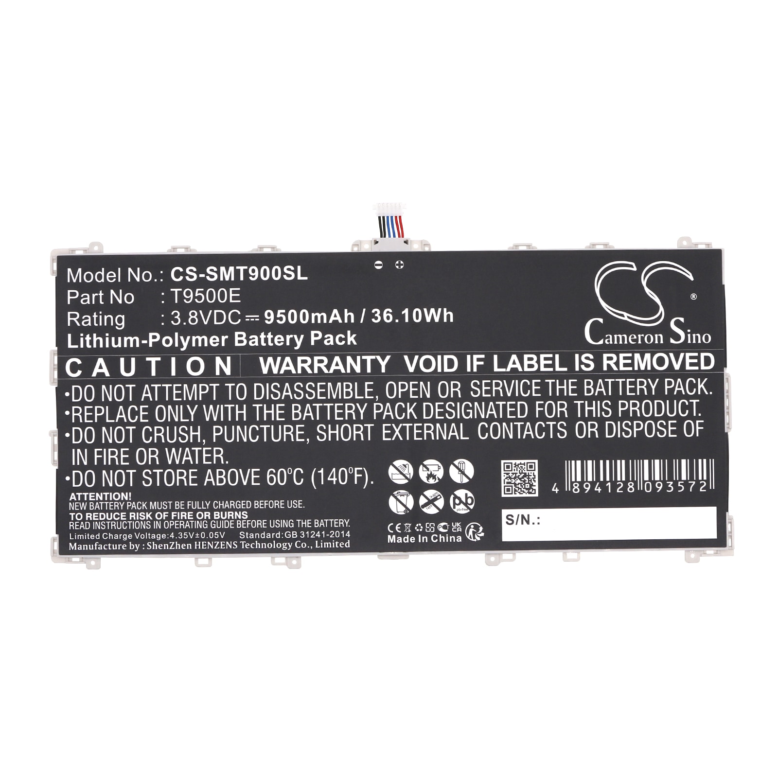 Batteri till Tablett för Samsung SM-T900, SM-T905, Galaxy TabPRO 12.2 m.fl.