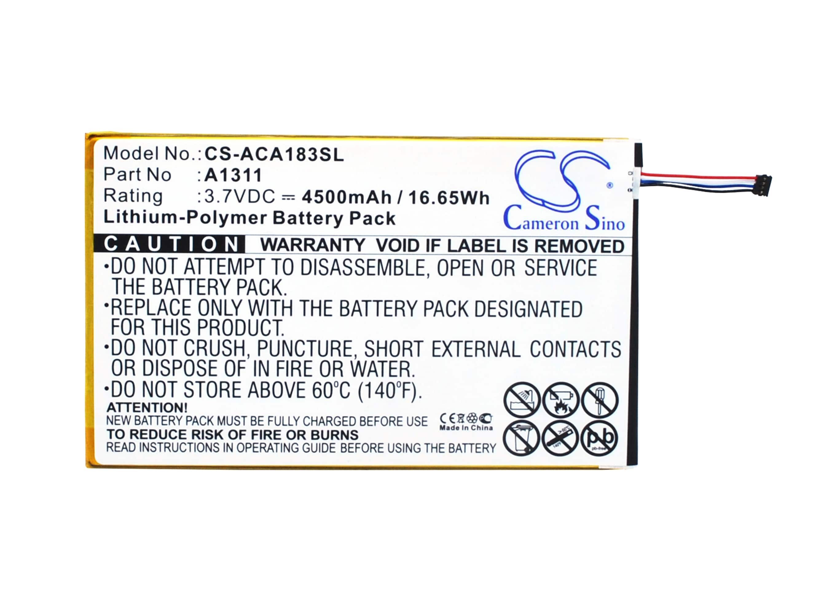Batteri till Tablett för Acer Iconia Tab 8, A1-830, A1-830-2Csw-L16T m.fl.