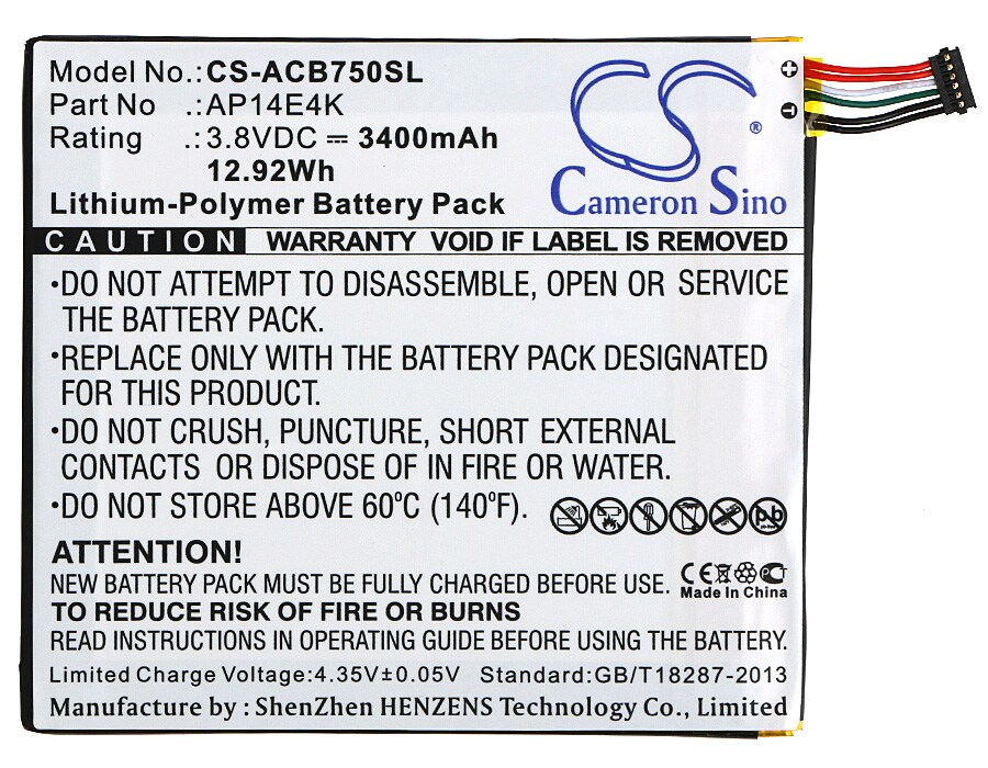 Batteri till Tablett för Acer Iconia One 7 B1-750