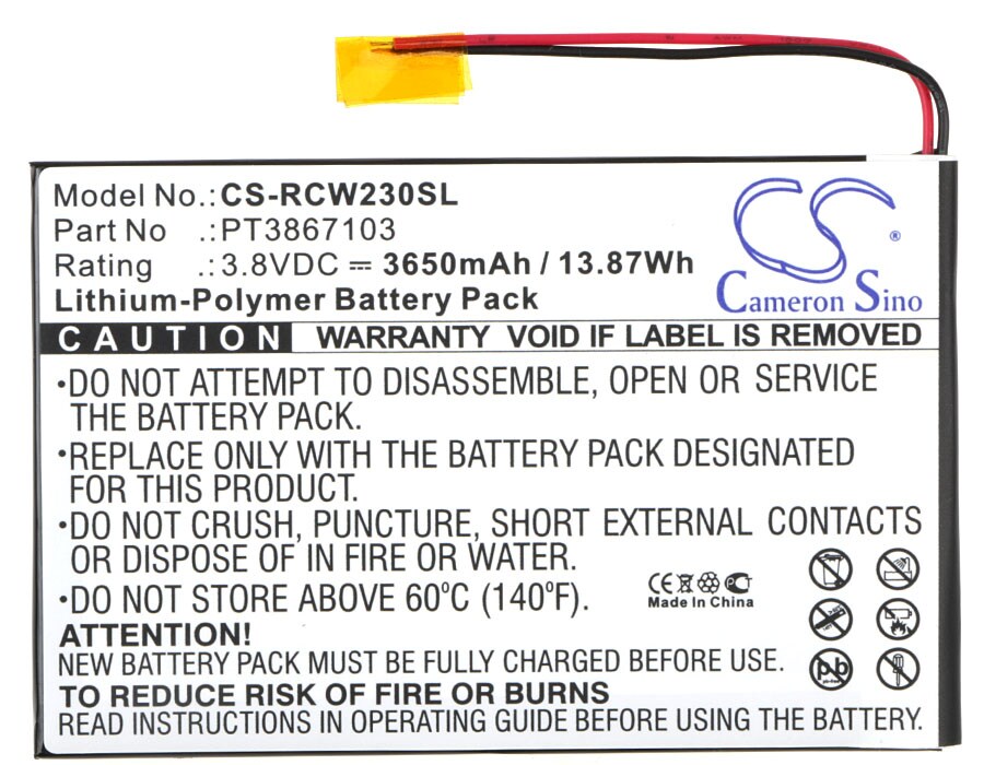 Batteri till Tablett för RCA RCT6272W23, 7"