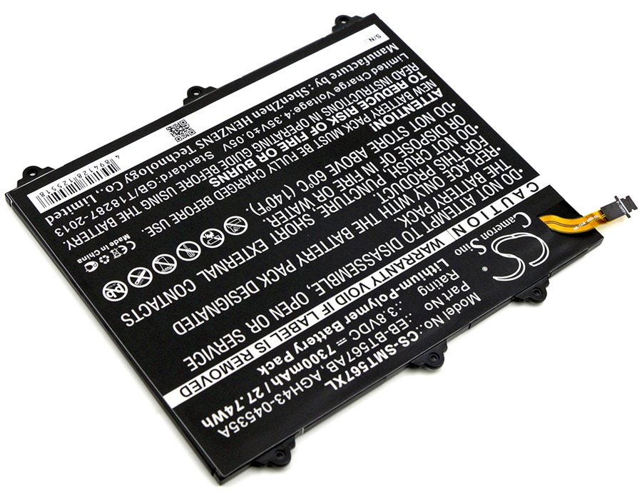 Batteri till Tablett för Samsung SM-T567, SM-T567V, Galaxy Tab E 9.6 XLTE m.fl.