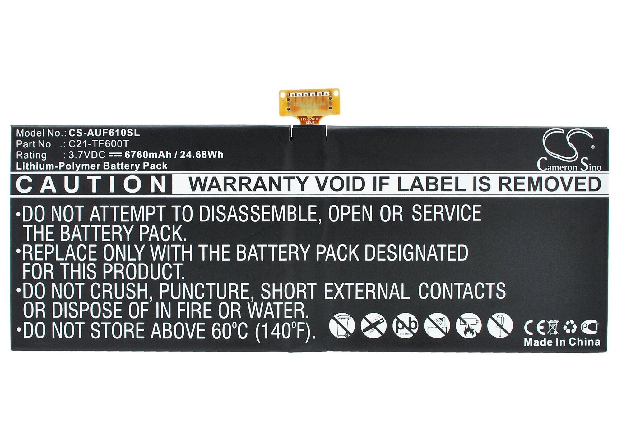 Batteri till Tablett för Asus VivoTab TF600TL