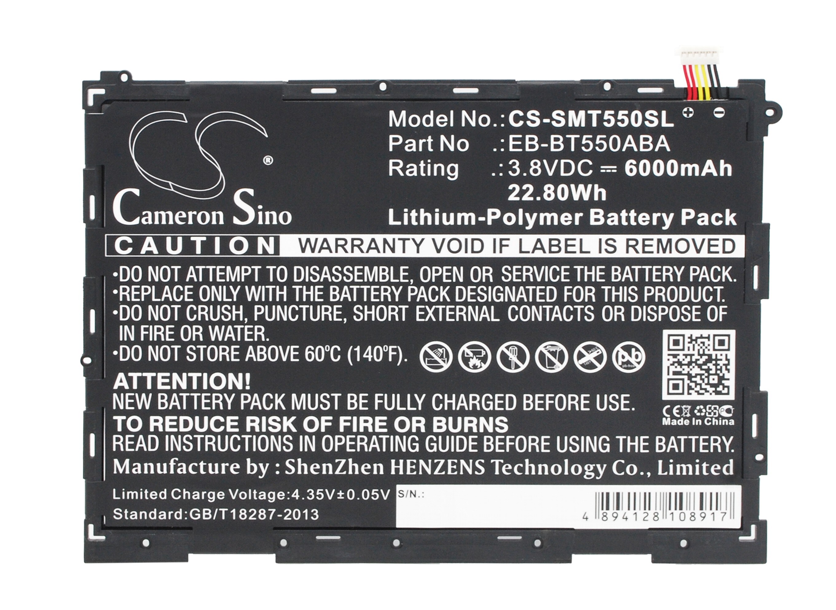 Batteri till Tablett för Samsung Galaxy Tab A 9.7, SM-T550, SM-P550 m.fl.