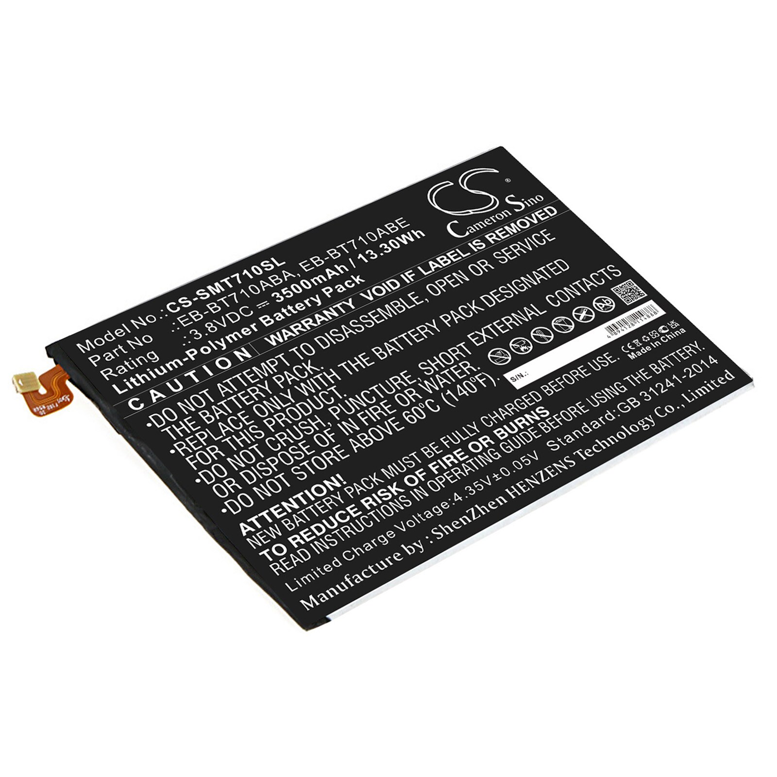 Batteri till Tablett för Samsung SM-T710, Galaxy Tab S2 8.0 WiFi, SM-T715 m.fl.