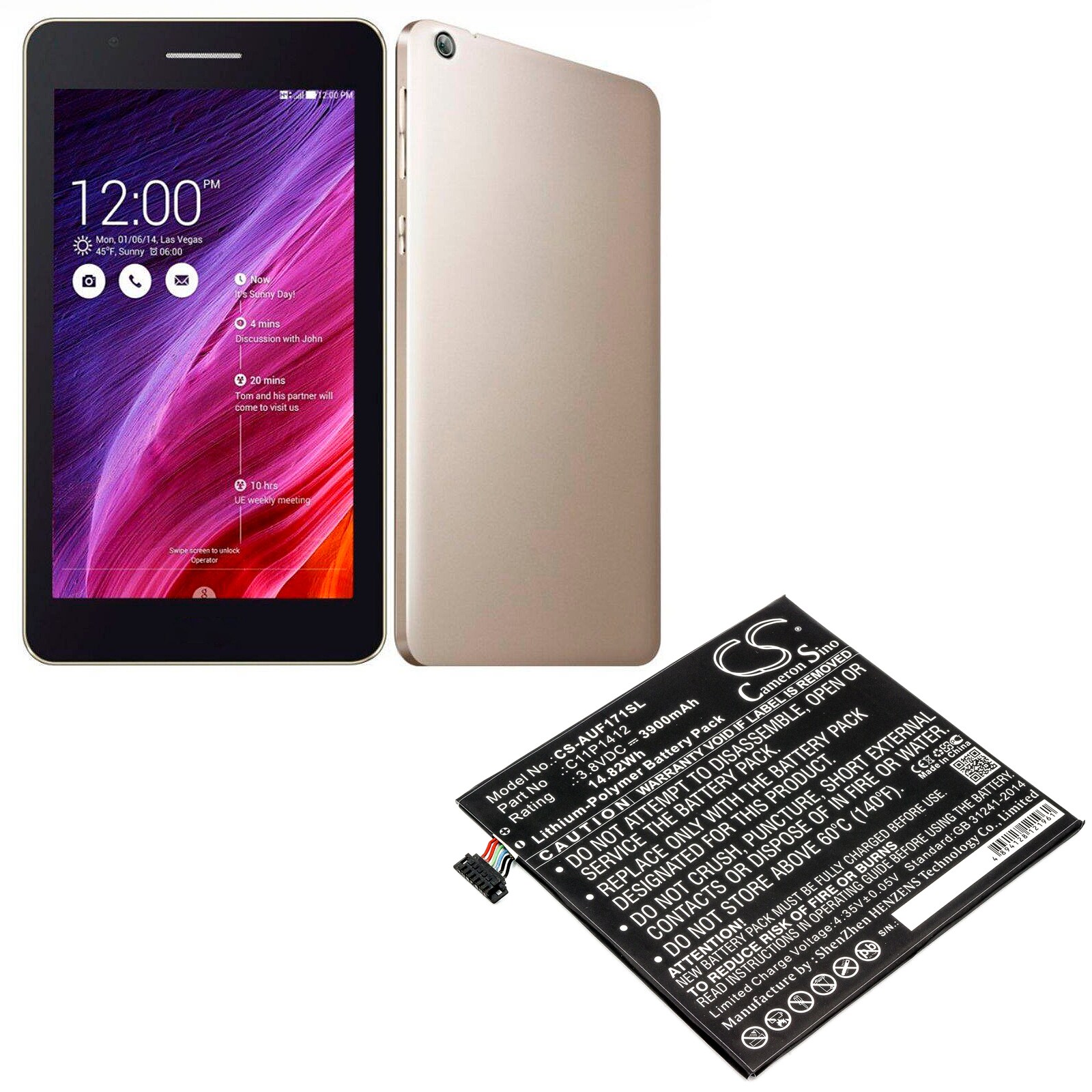 Batteri till Tablett för Asus Fonepad 7 FE171MG, FE175CG, FE170CG m.fl.
