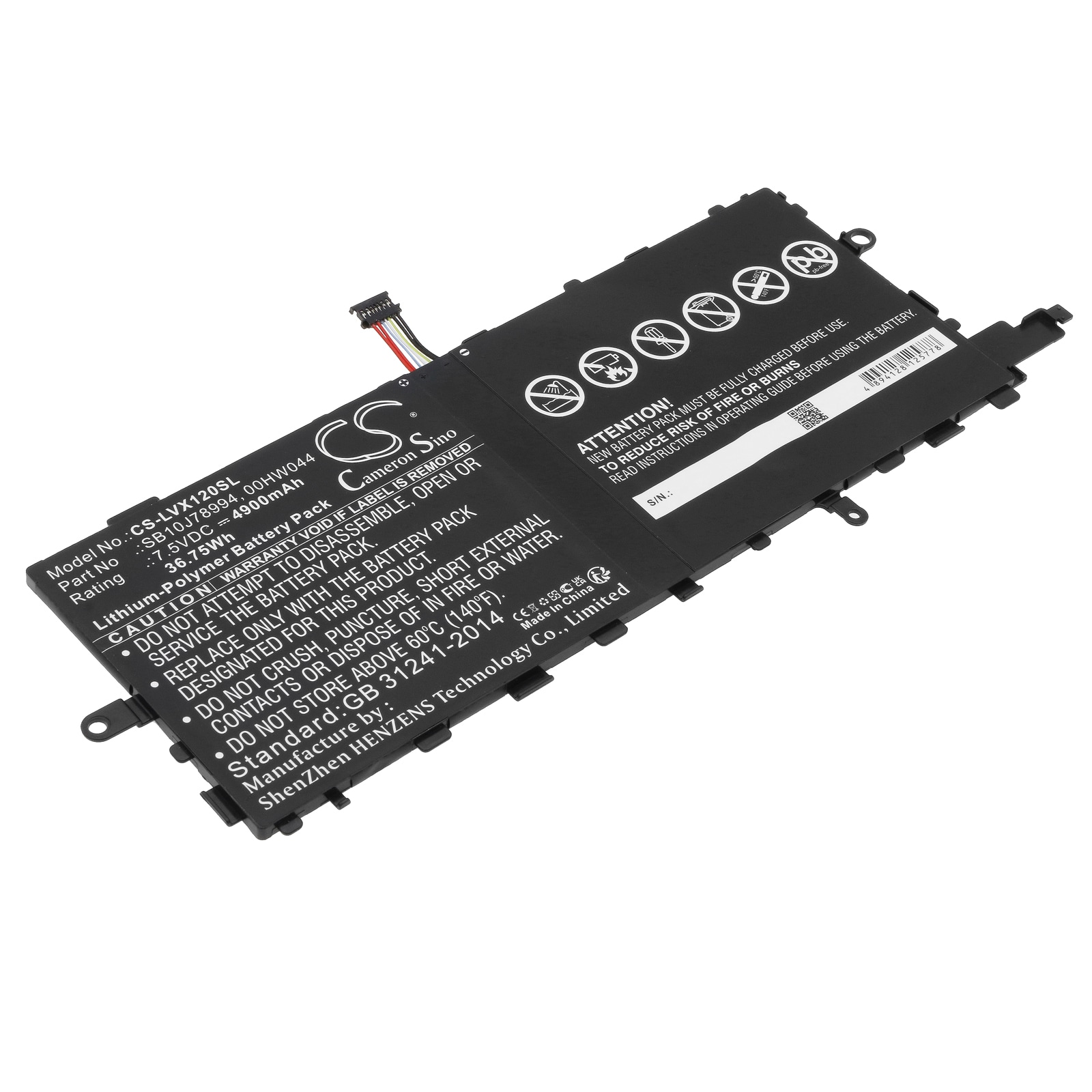 Batteri till Tablett för Lenovo ThinkPad X1 Tablet, X1 Tablet (20GGA00K00) m.fl.