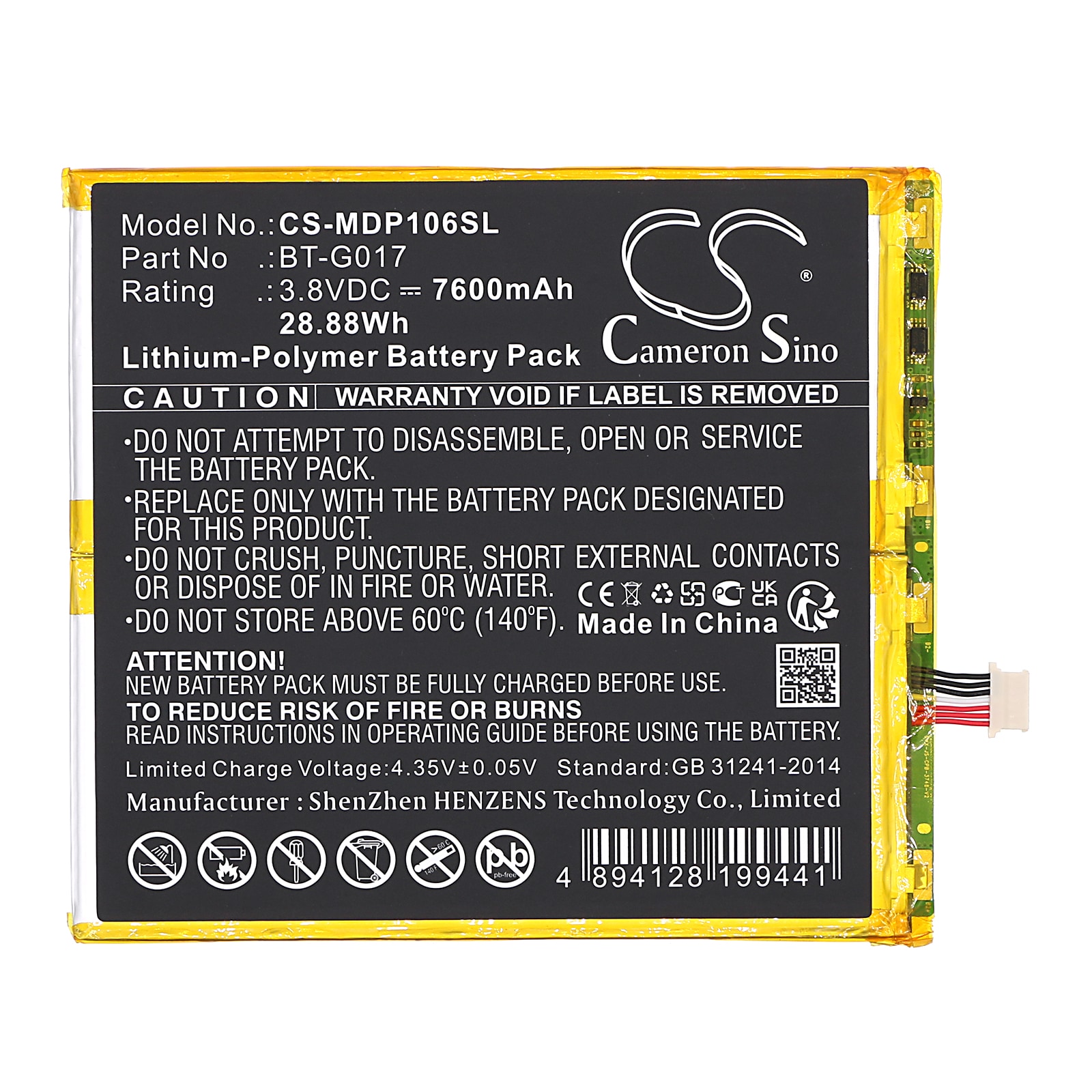 Batteri till Tablett för Medion Lifetab P10602