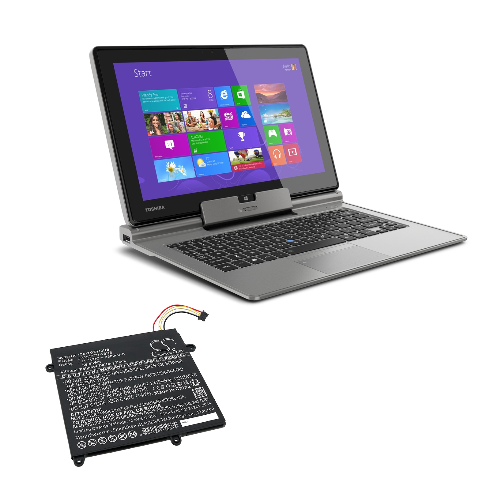 Batteri till Tablett för Toshiba Portege Z10T-A, Portege Z10T-A-102 m.fl.
