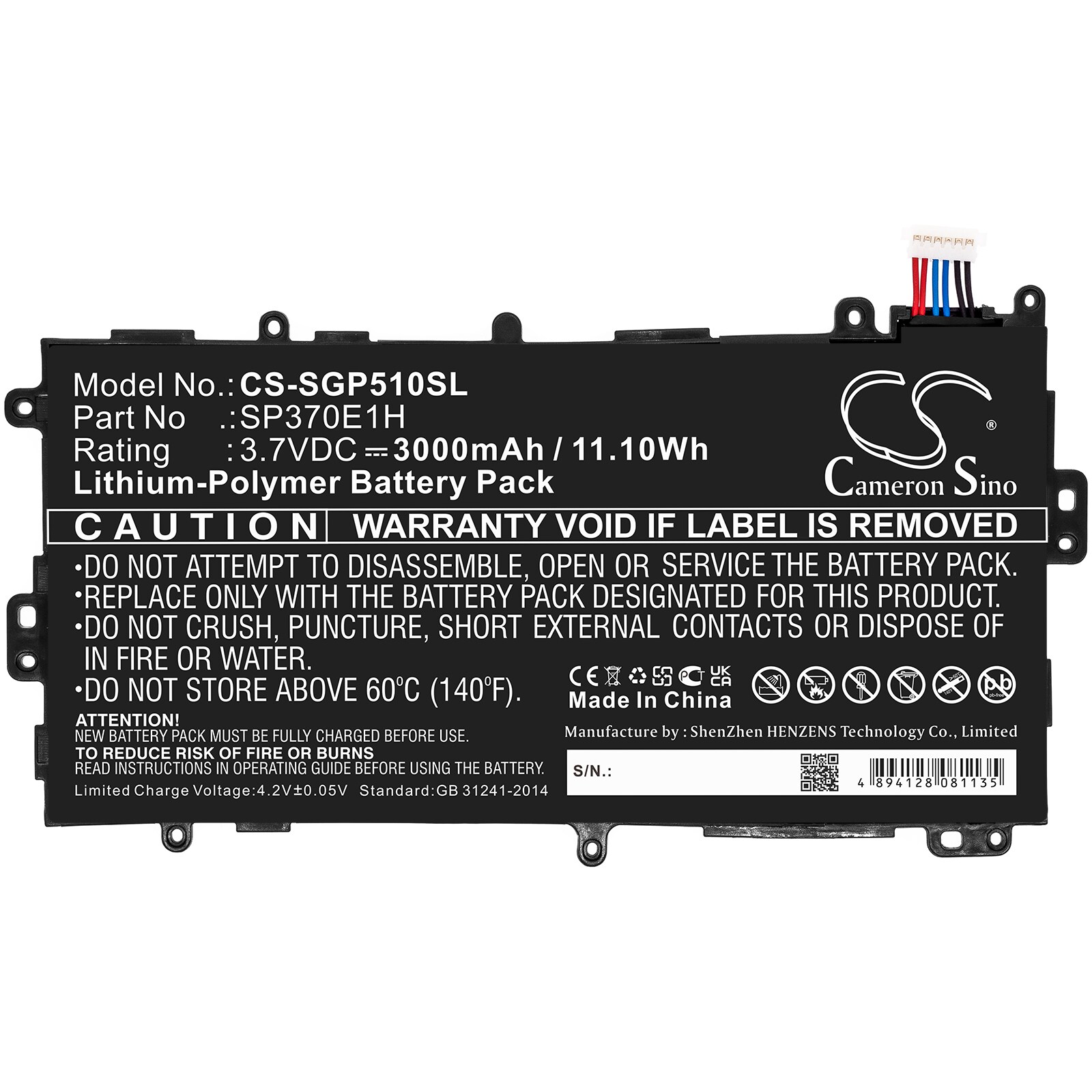 Batteri till Tablett för Samsung GT-N5100, Galaxy Note 8.0 32GB, Galaxy Note 8.0 m.fl.