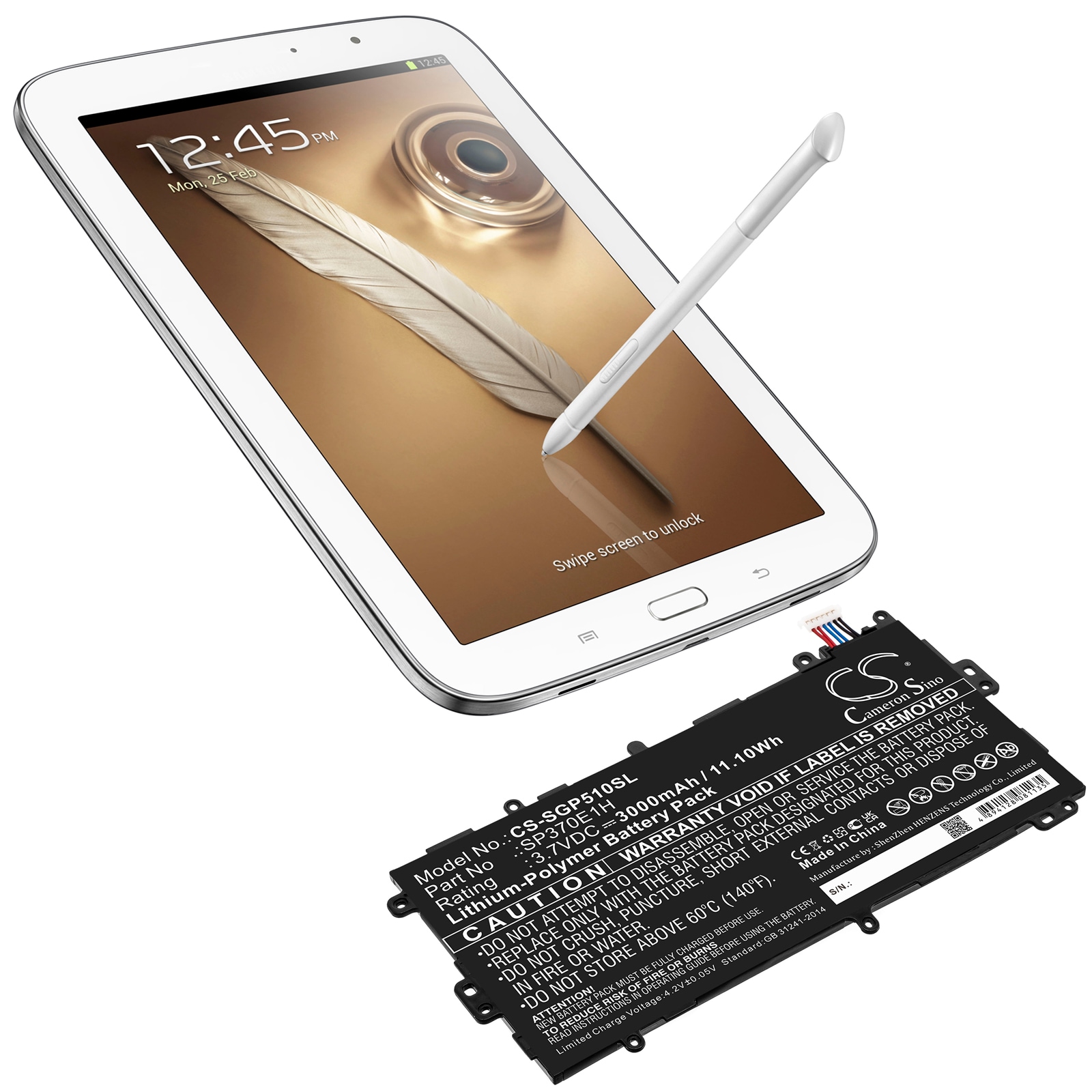 Batteri till Tablett för Samsung GT-N5100, Galaxy Note 8.0 32GB, Galaxy Note 8.0 m.fl.