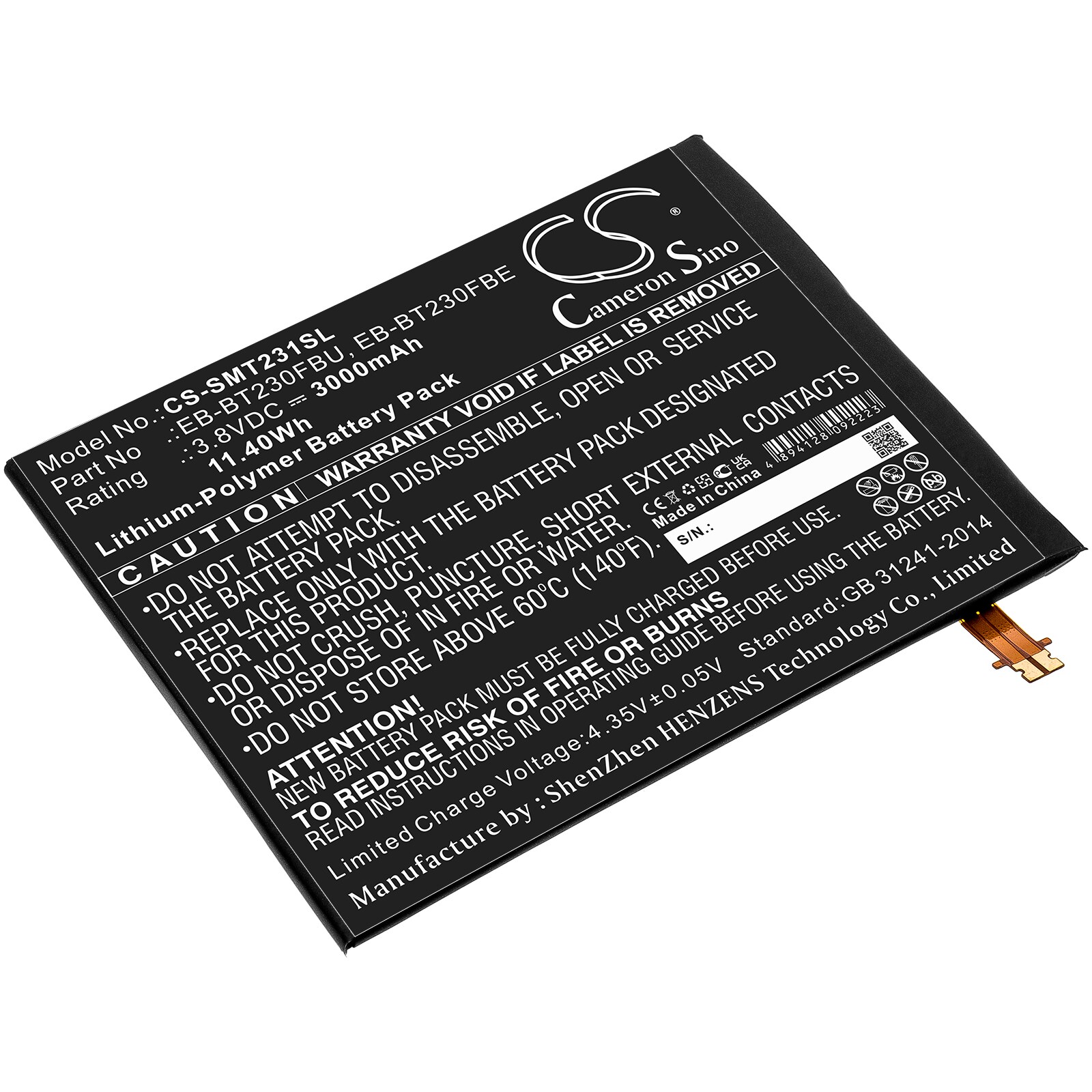 Batteri till Tablett för Samsung SM-T230NU, Galaxy Tab4 7.0, SM-T239C m.fl.