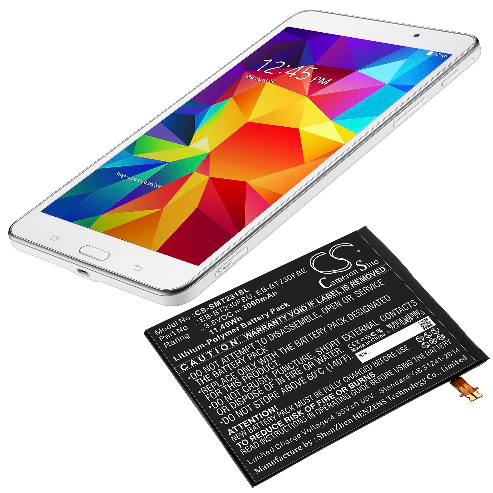Batteri till Tablett för Samsung SM-T230NU, Galaxy Tab4 7.0, SM-T239C m.fl.