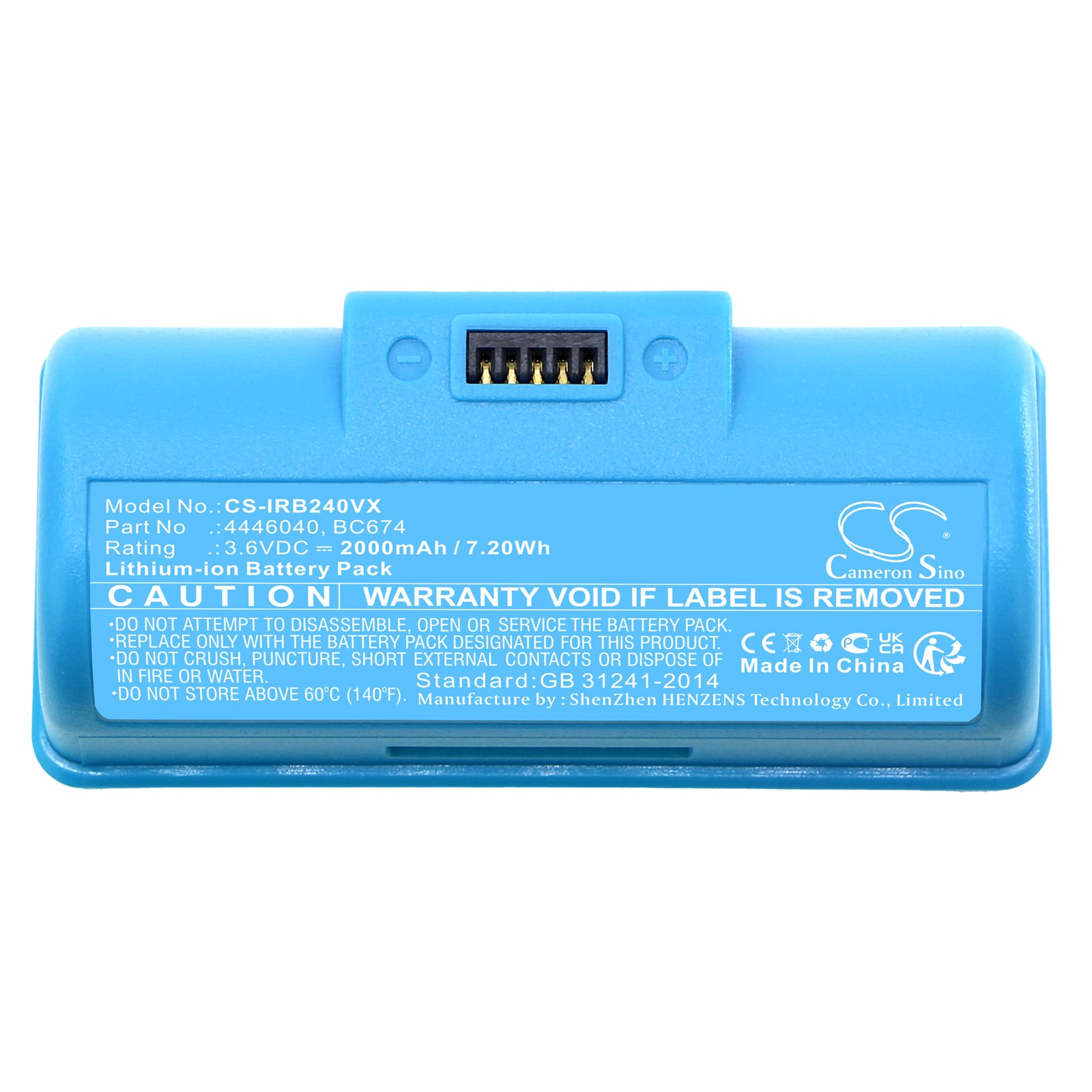 Batteri till Vakuum för iRobot Braava Jet 240, Braava Jet 241, Braava Jet 244 m.fl.