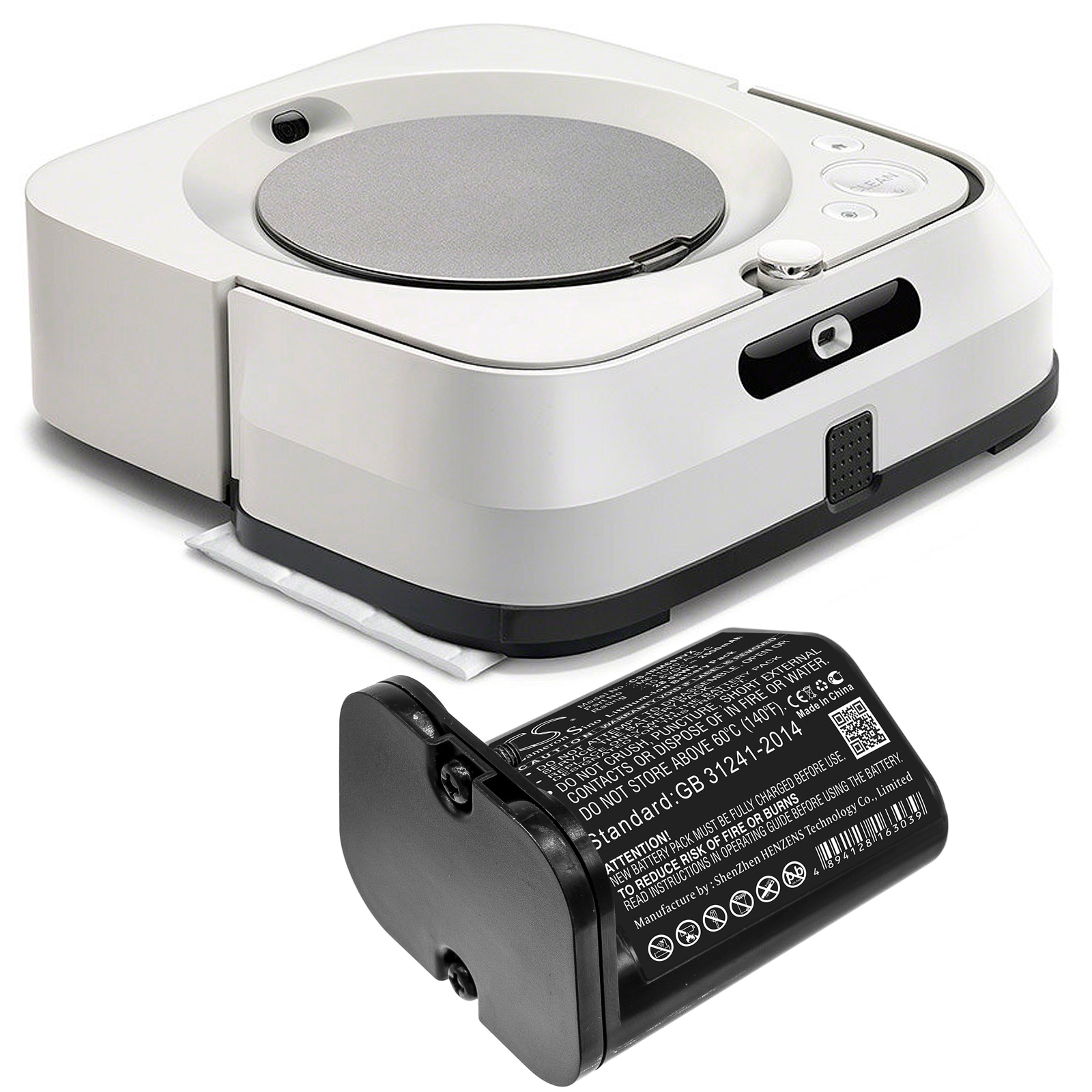 Batteri till Vakuum för iRobot Braava Jet M6, M611020, M612880 m.fl.