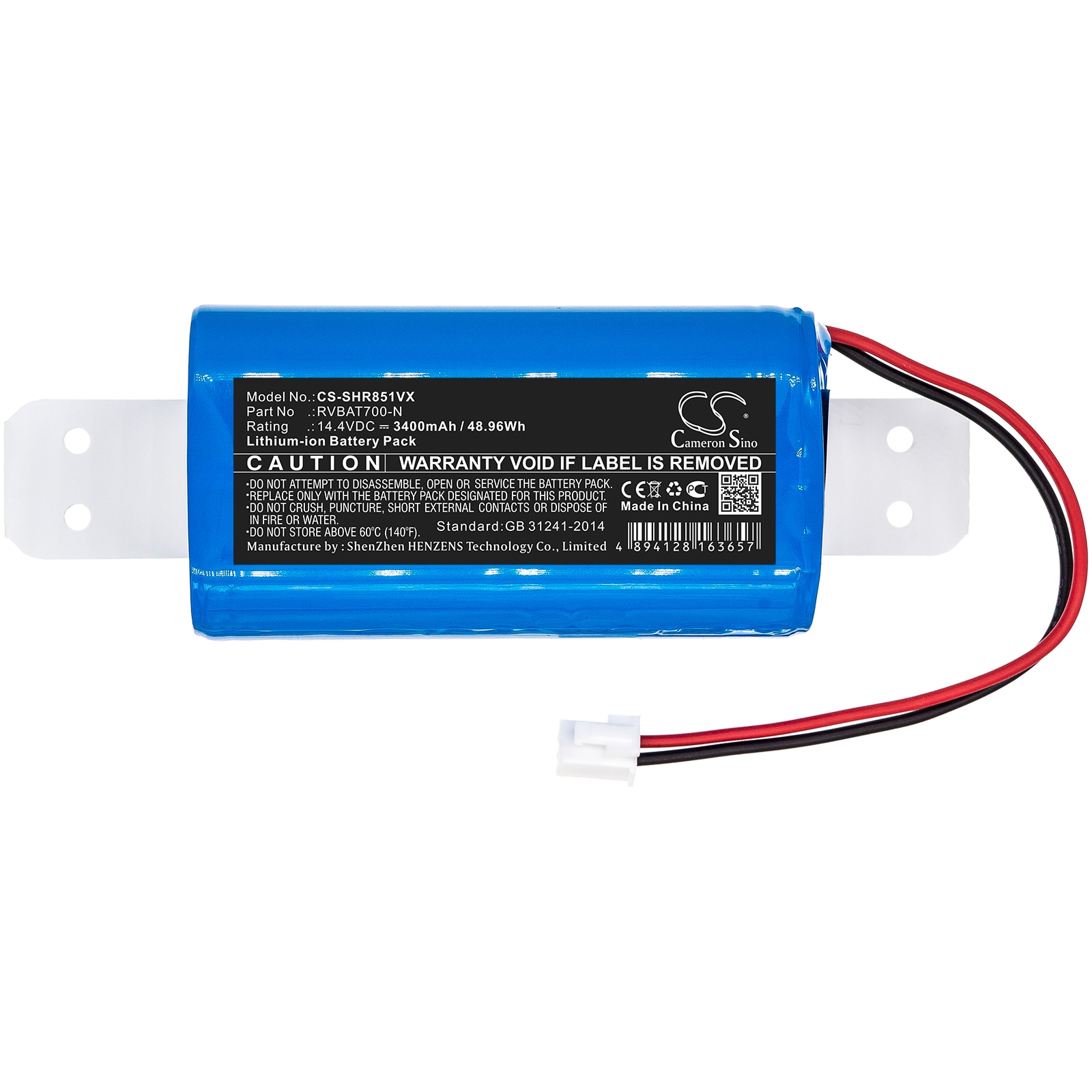 Batteri till Vakuum för Shark RV850BRN, RV850C, RV850WV m.fl.