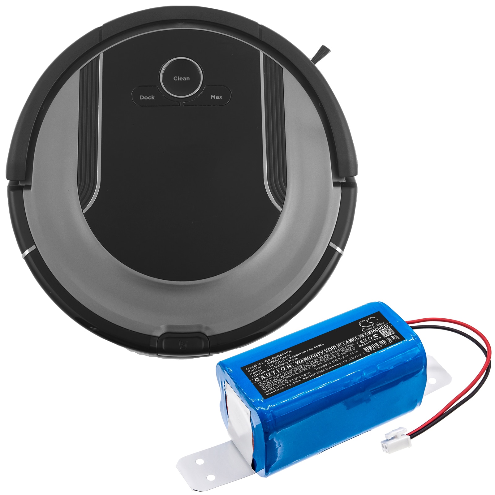 Batteri till Vakuum för Shark RV850BRN, RV850C, RV850WV m.fl.