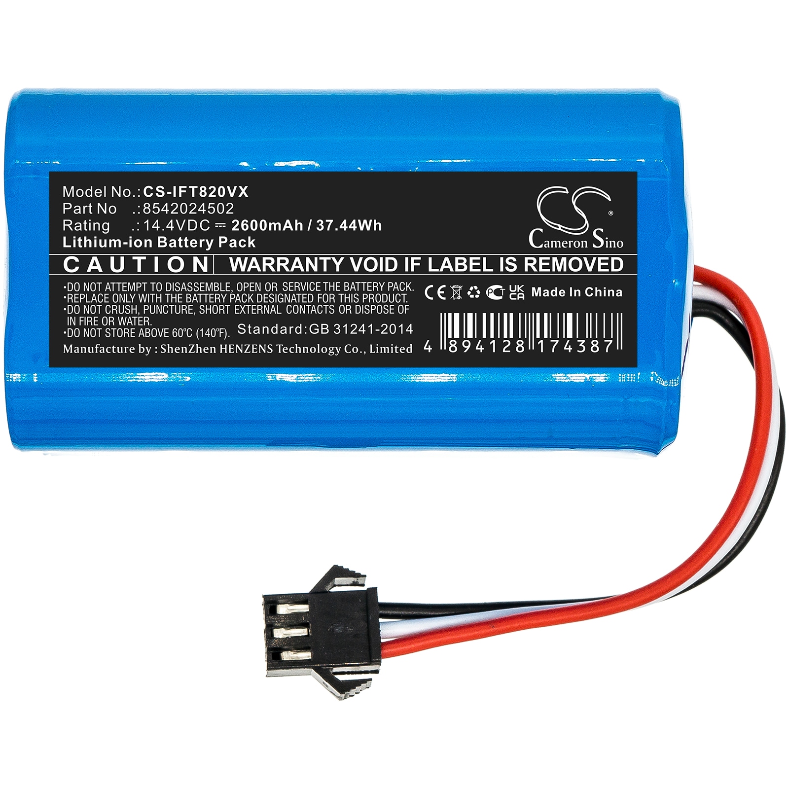 Batteri till Vakuum för Deik MT820