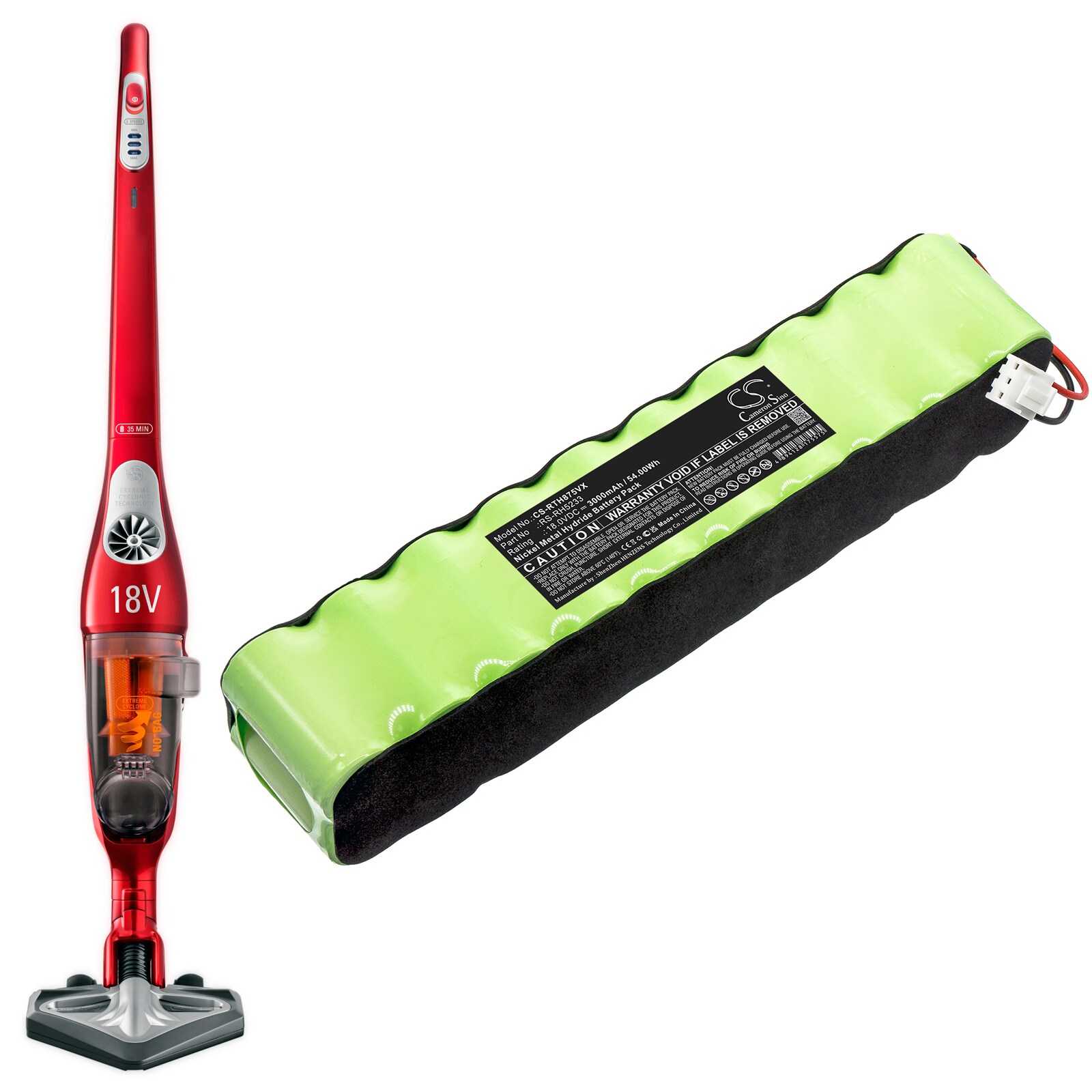 Batteri till Vakuum för TEFAL TY8751RH9A0, TY8758RH9A0