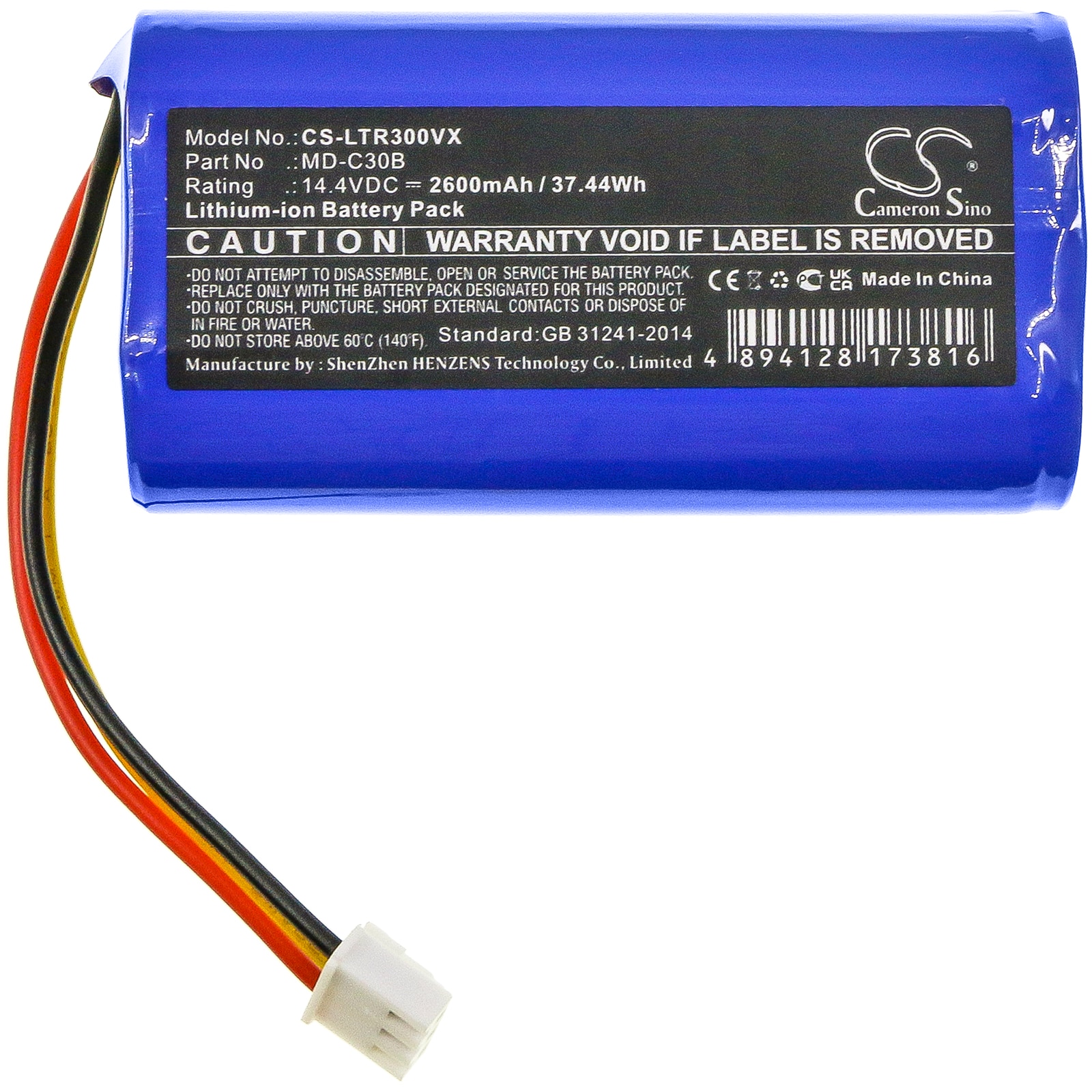 Batteri till Vakuum för Liectroux E30, C30B, C30B 2D m.fl.