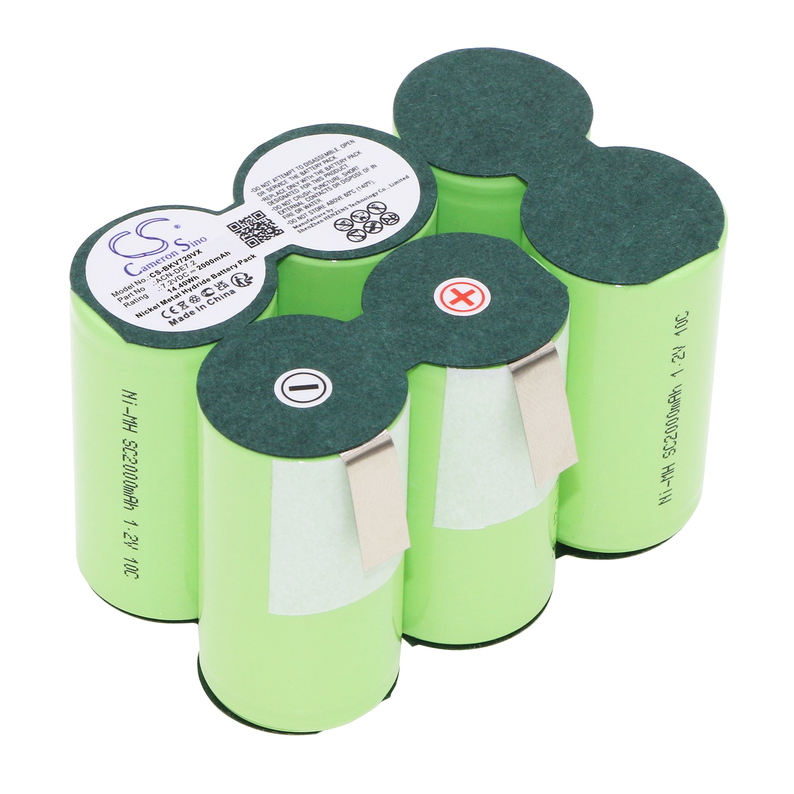 Batteri till Vakuum för Black&Decker DV7205, DV7205N, Dustbuster Extreme 7.2V m.fl.