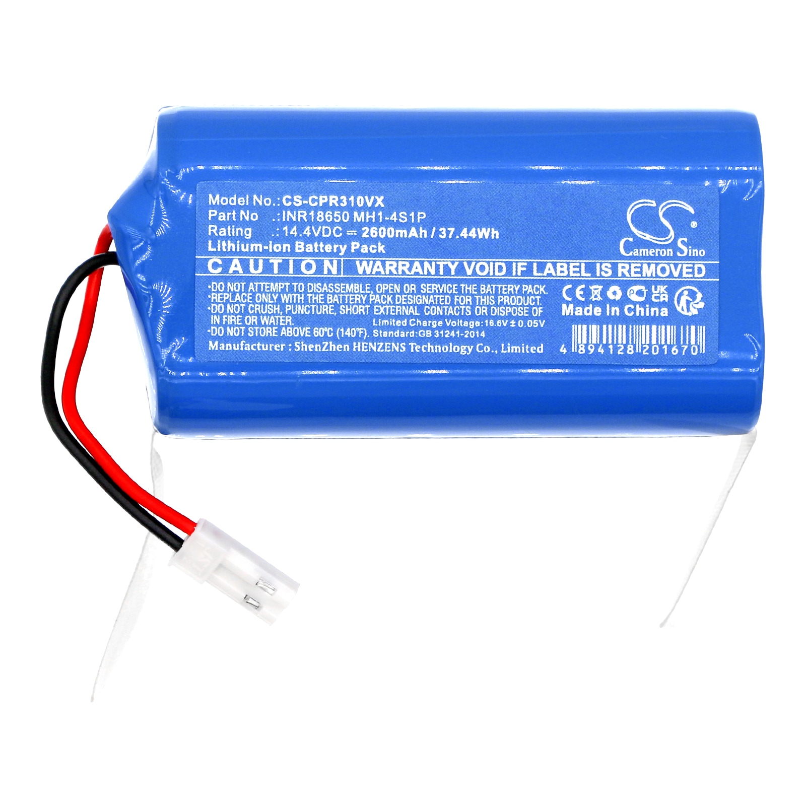 Batteri till Vakuum för Concept VR3000, VR3110, VR3115