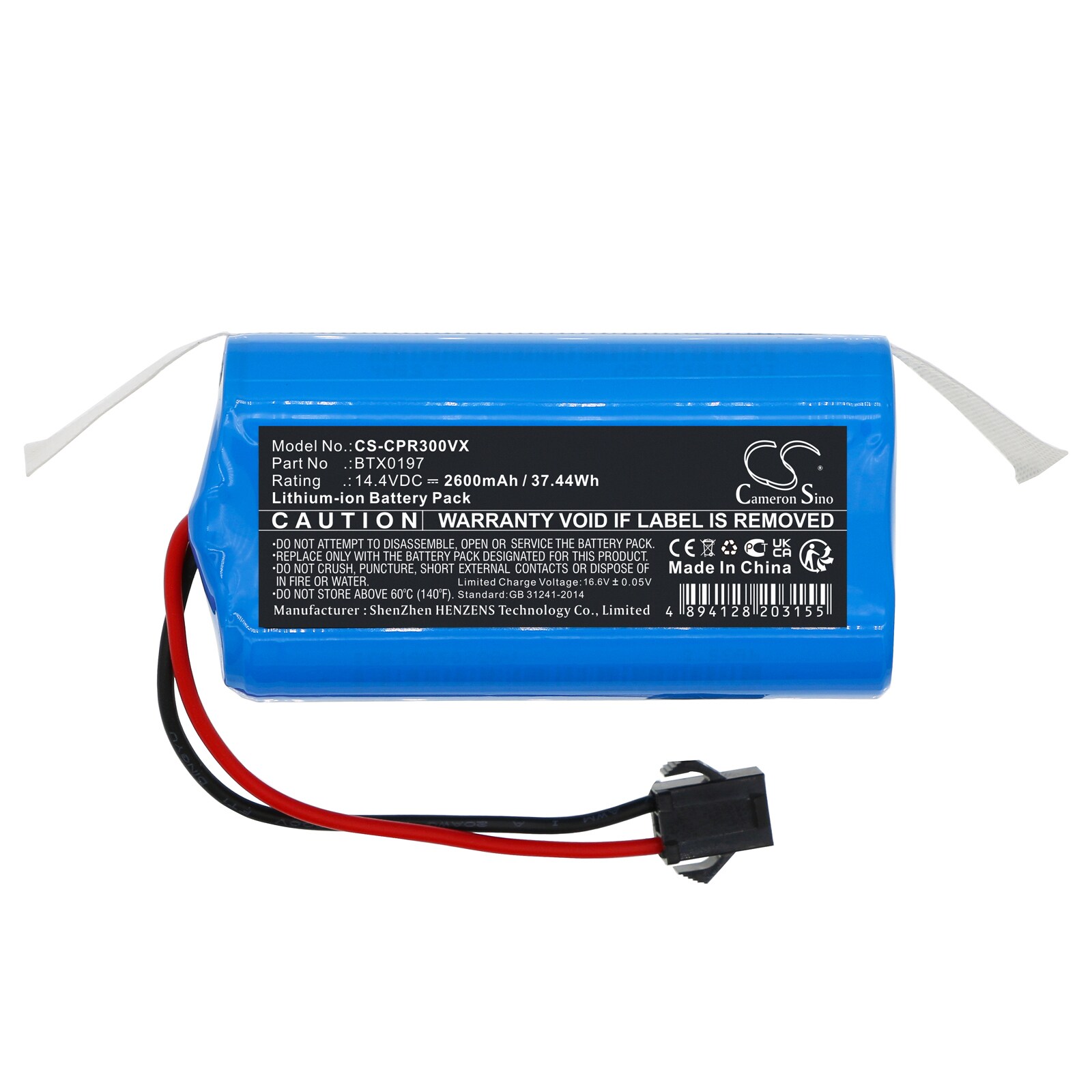 Batteri till Vakuum för Concept VR3000, VR3110, VR3100 m.fl.