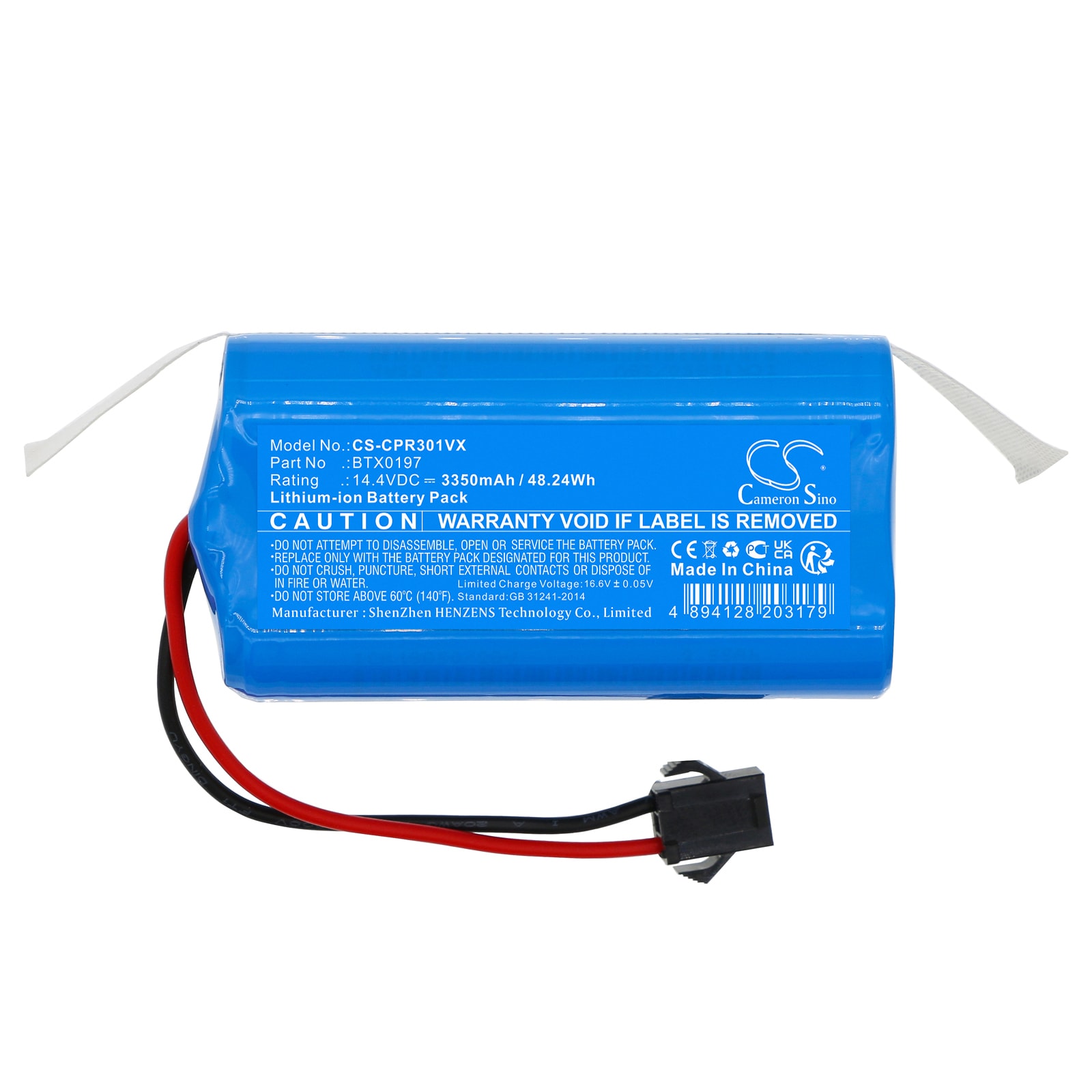 Batteri till Vakuum för Concept VR3000, VR3110, VR3100 m.fl.
