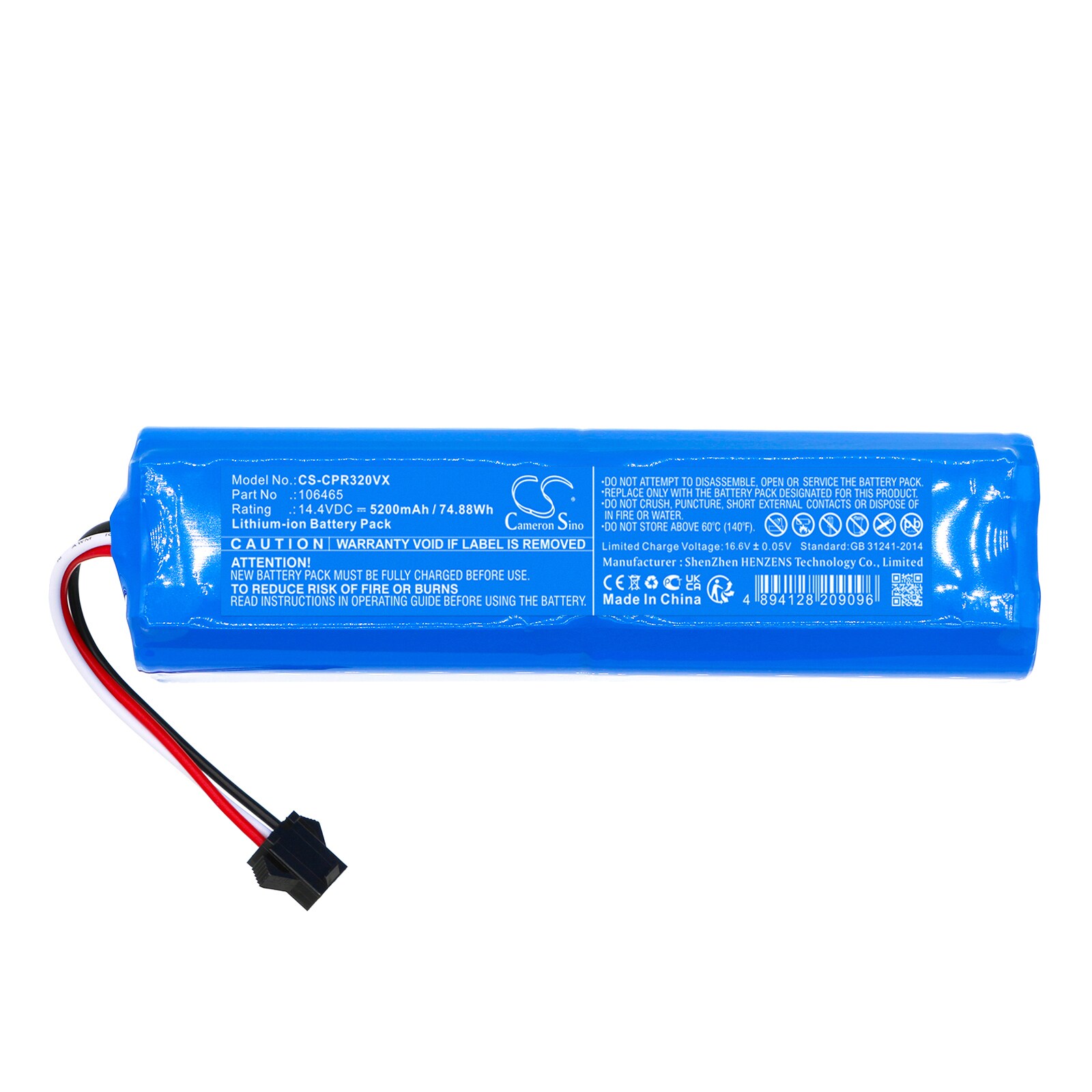 Batteri till Vakuum för Concept VR3120, VR3210, VR3520 m.fl.