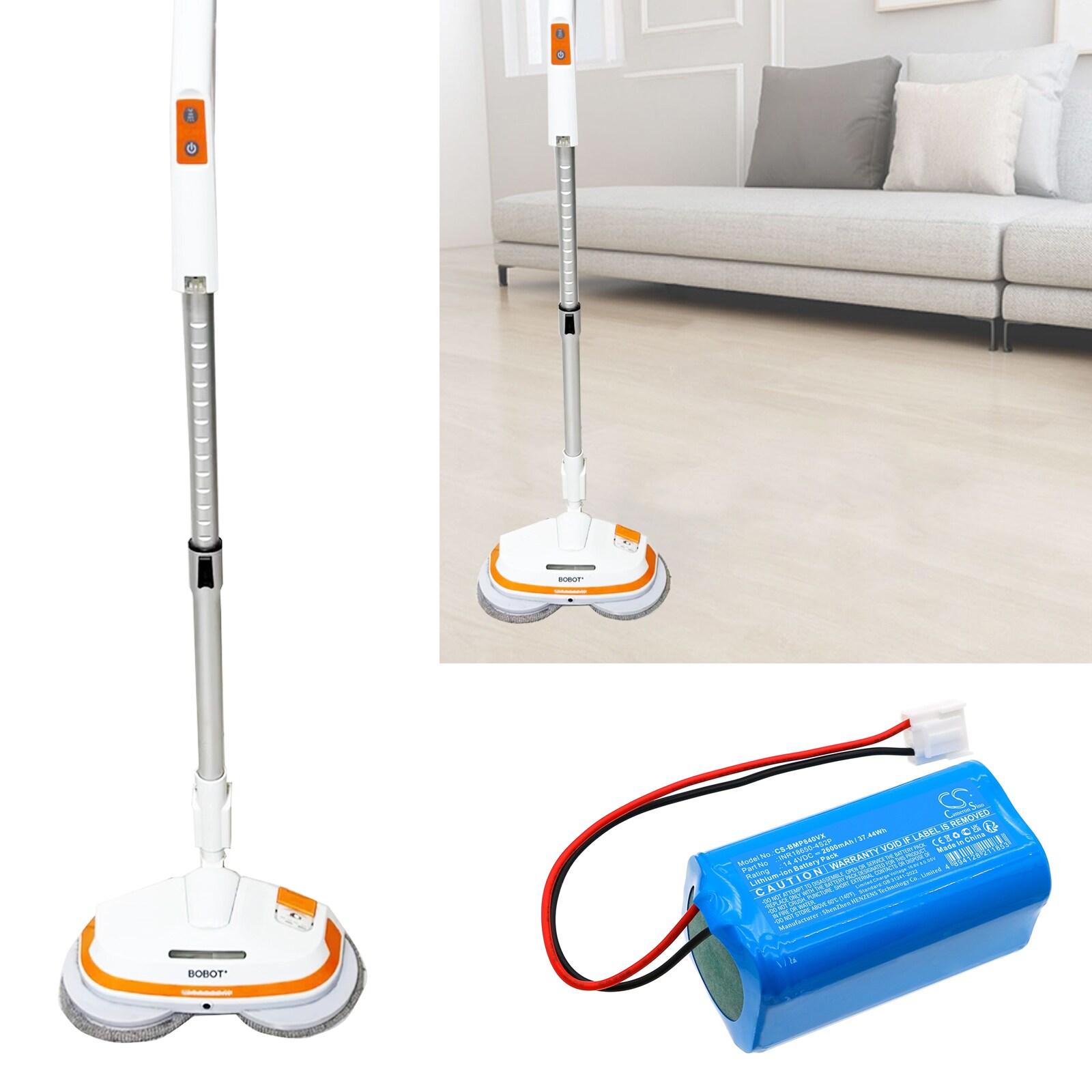 Batteri till Vakuum för BOBOT MOP8100, MOP8400