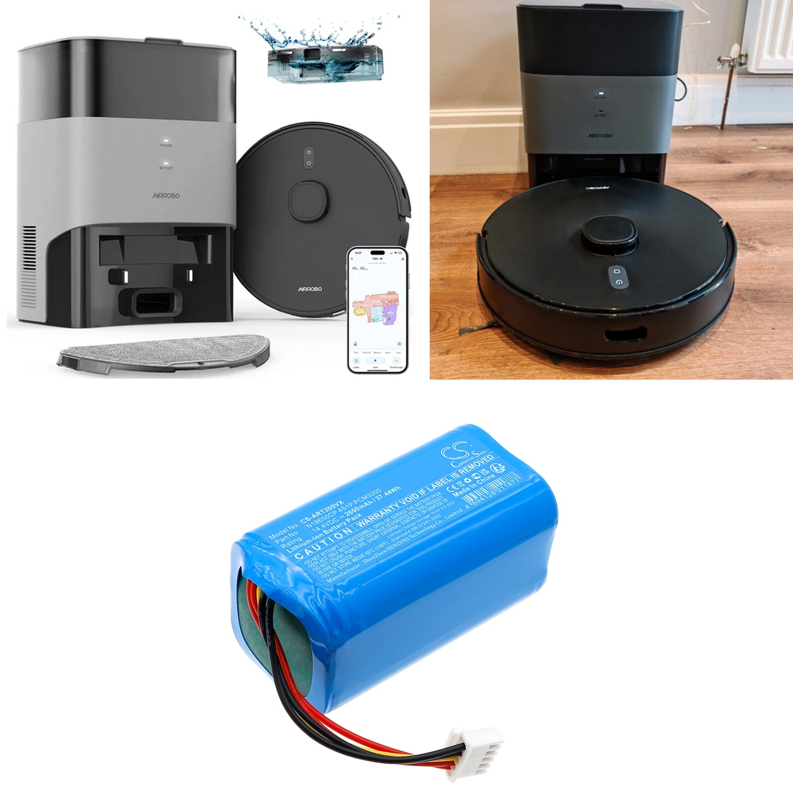 Batteri till Vakuum för Airrobo T20+