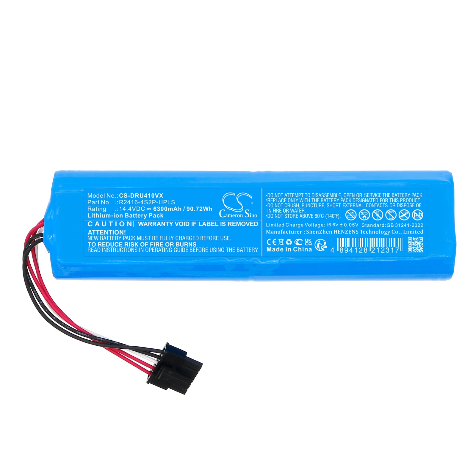 Batteri till Vakuum för Dreame Bot X30 Ultra, D10s plus, L30 Ultra m.fl.