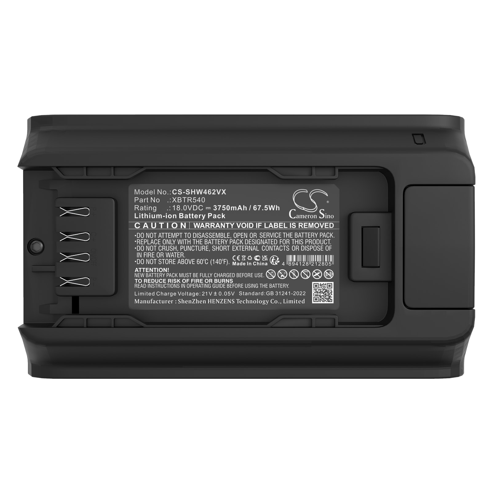 Batteri till Vakuum för Shark IW4624, IW4625