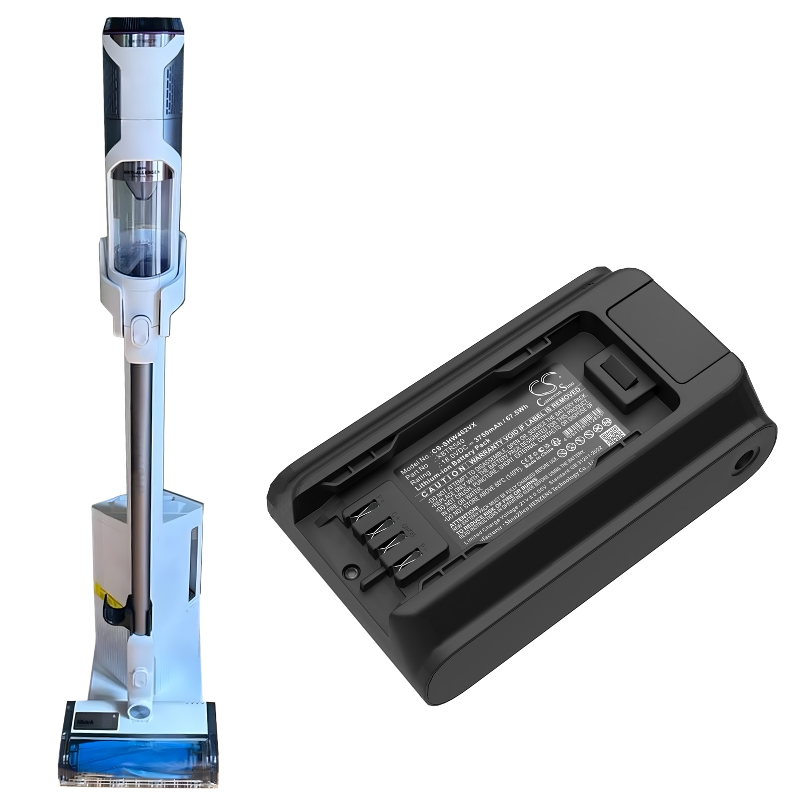 Batteri till Vakuum för Shark IW4624, IW4625