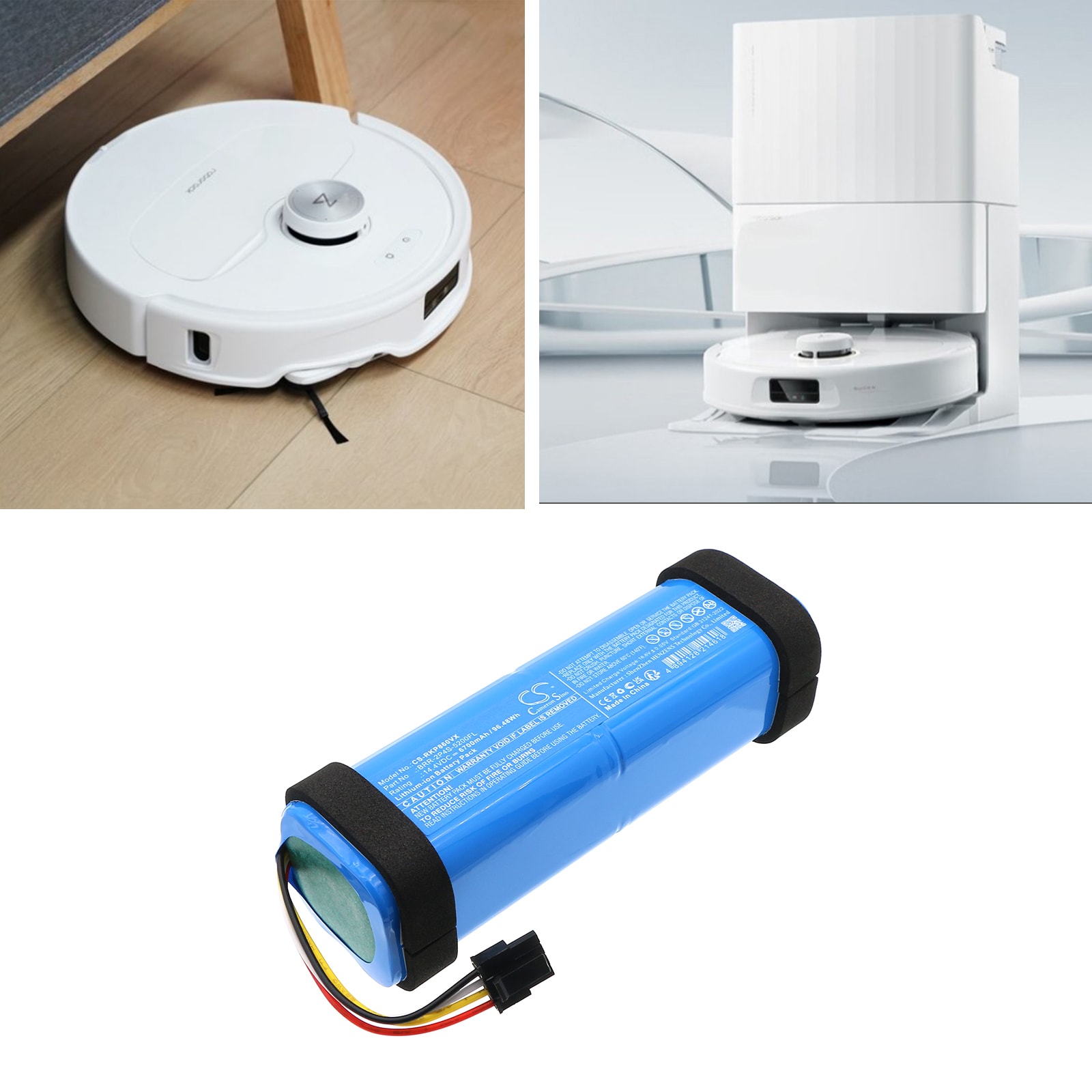 Batteri till Vakuum för Roborock A8600RR, P10 Pro, Q5 Pro m.fl.