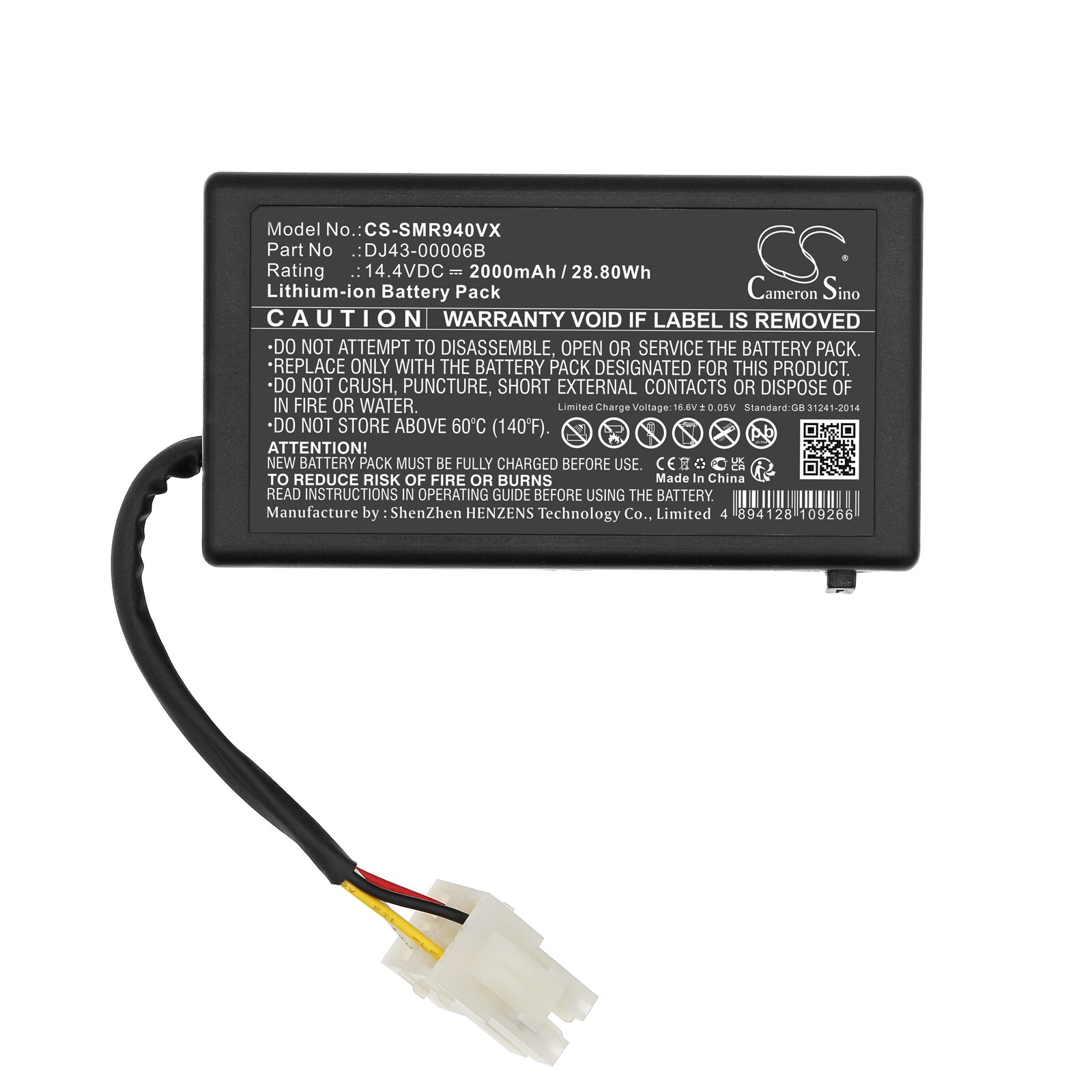 Batteri till Vakuum för Samsung NaviBot SR8940, NaviBot SR8950, NaviBot SR8980 m.fl.