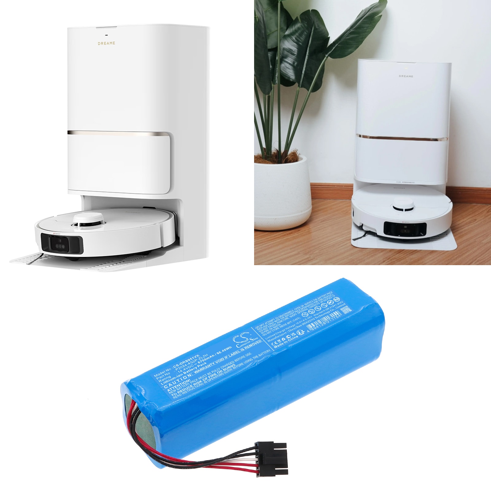 Batteri till Vakuum för Dreame RLS95HE, S30 Pro Ultra, S40 m.fl.