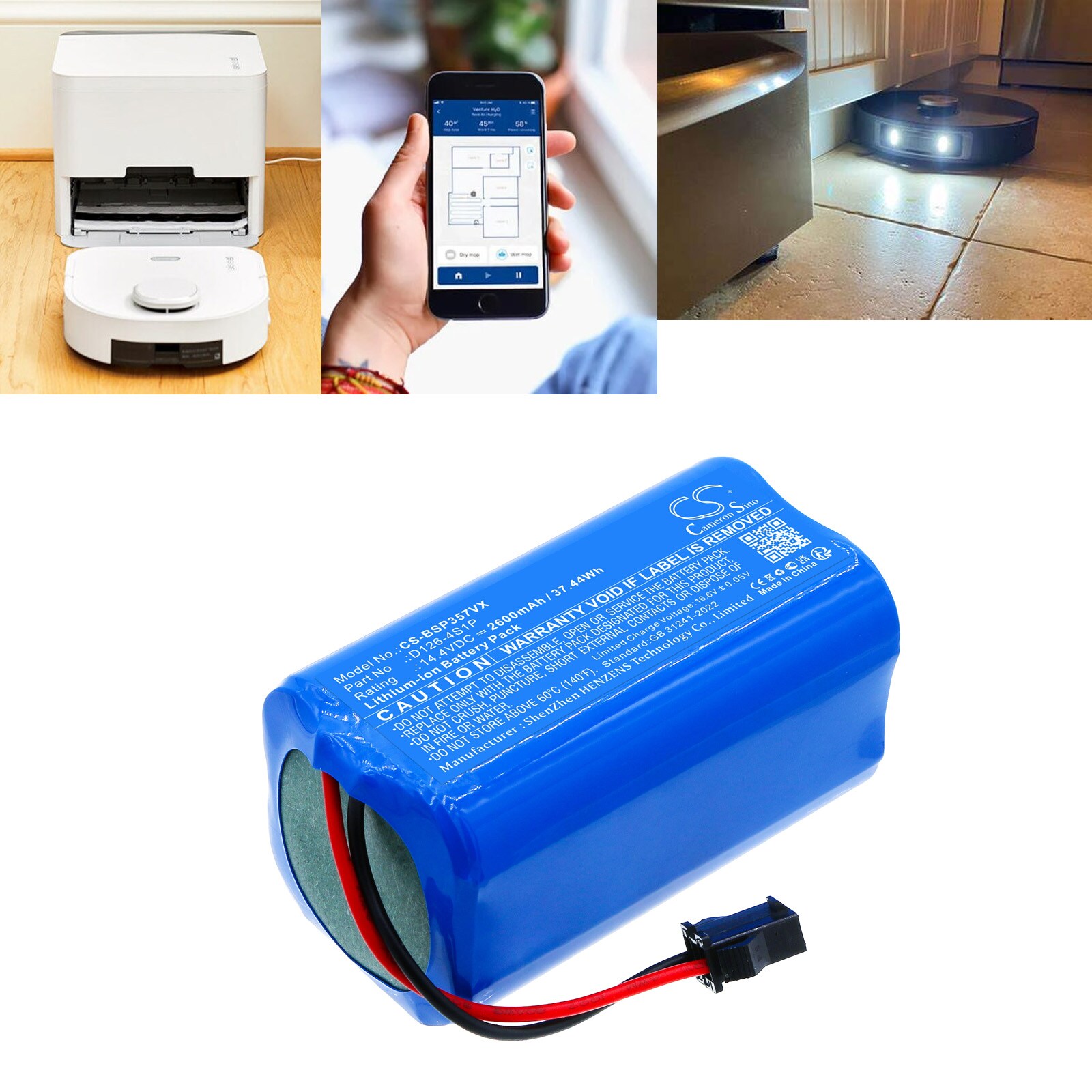 Batteri till Vakuum för Bissell 3571, P3571+, ReadyClean Robot A3 m.fl.