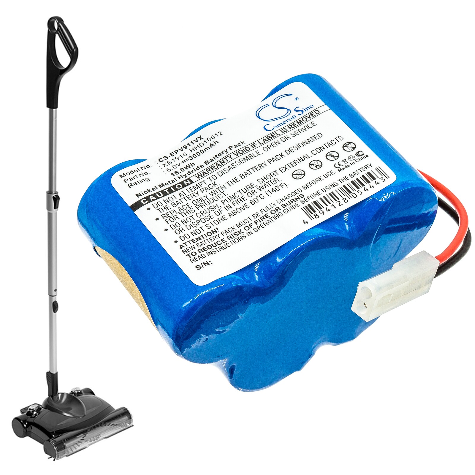 Batteri till Vakuum för Euro Pro Shark V1911, 2 Speed Cordless Sweeper, Shark V1911N m.fl.