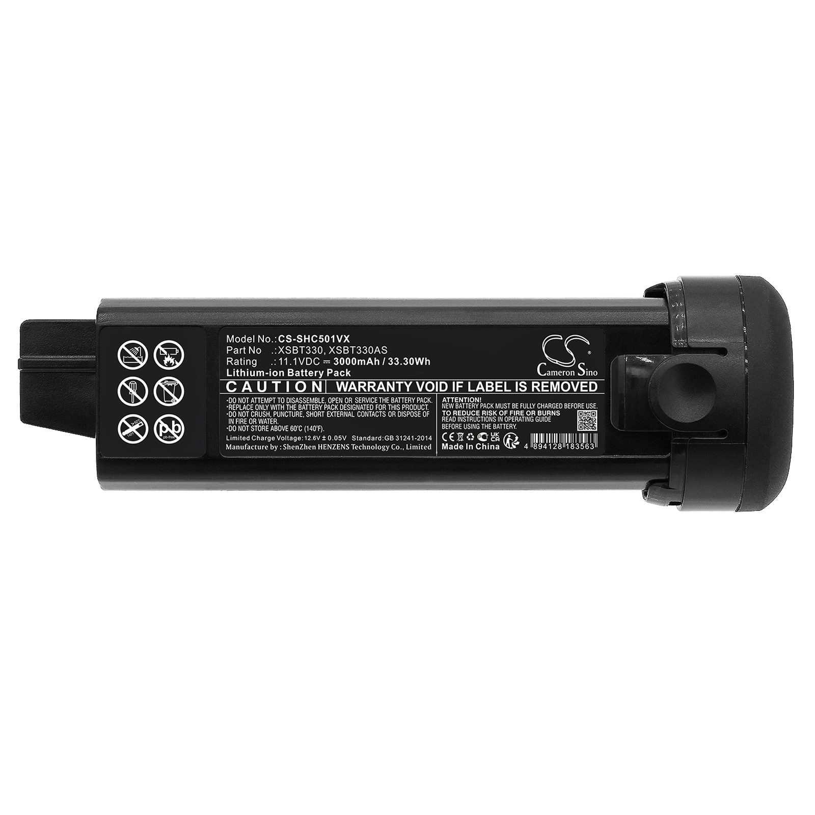 Batteri till Vakuum för Shark Evopower System Flex CS501J m.fl.