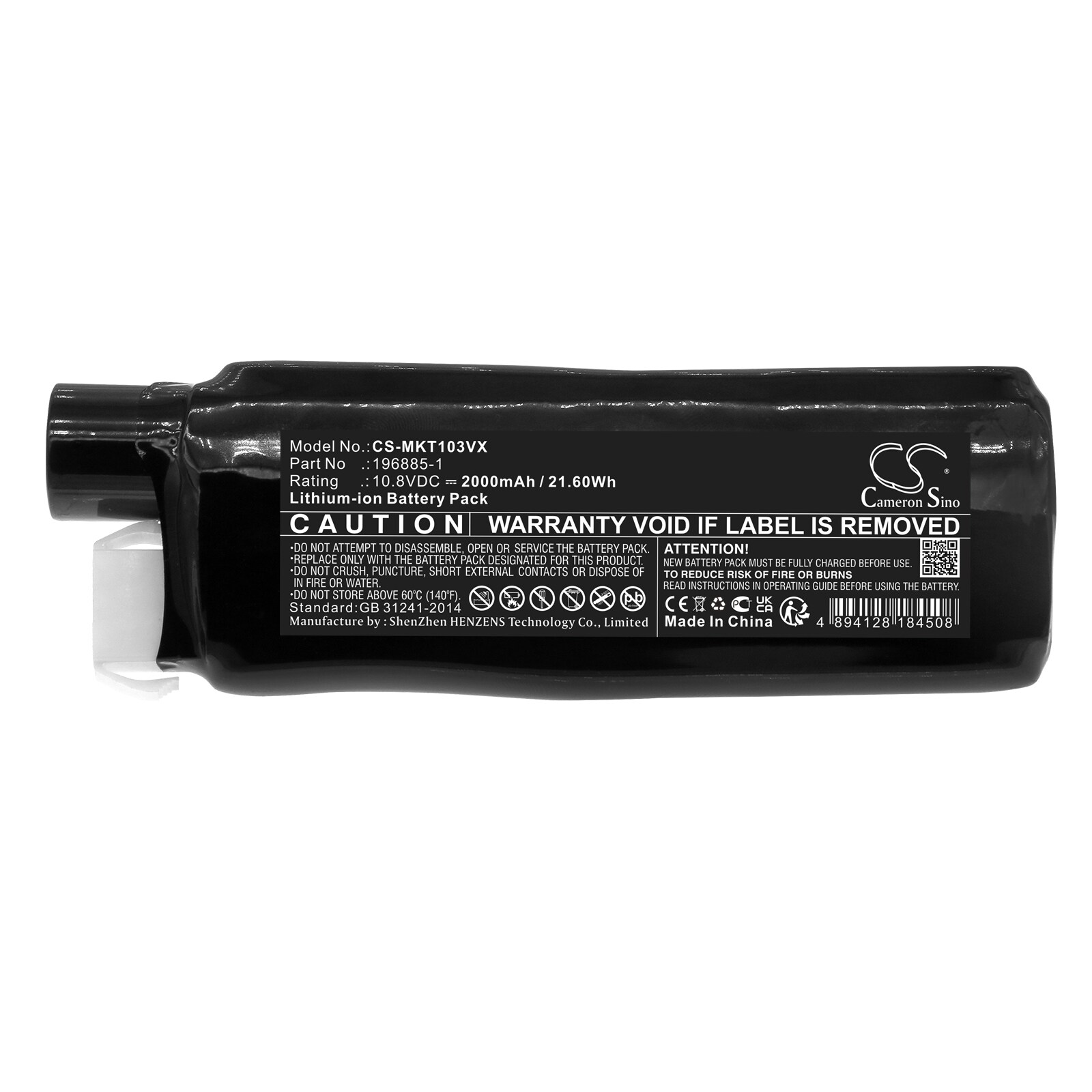 Batteri till Vakuum för Makita CL103D, CL103DW, CL103DX m.fl.