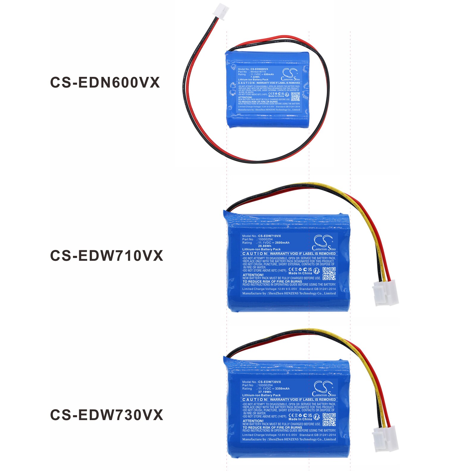 Batteri till Vakuum för Ecovacs Winbot W733, TBW60, Winbot 733 m.fl.