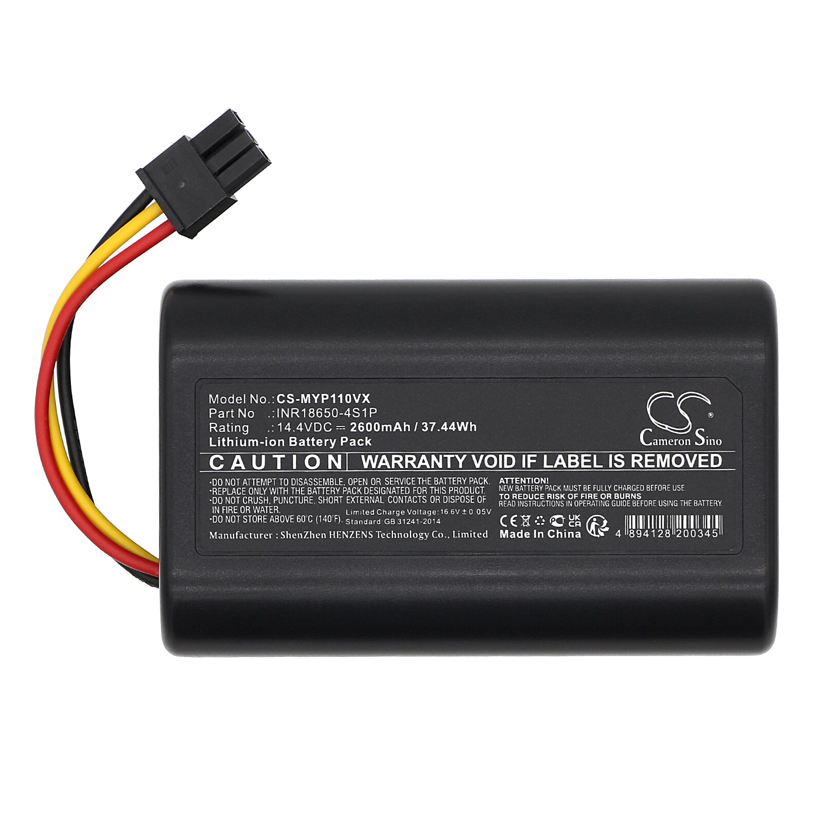 Batteri till Vakuum för Moneual P11
