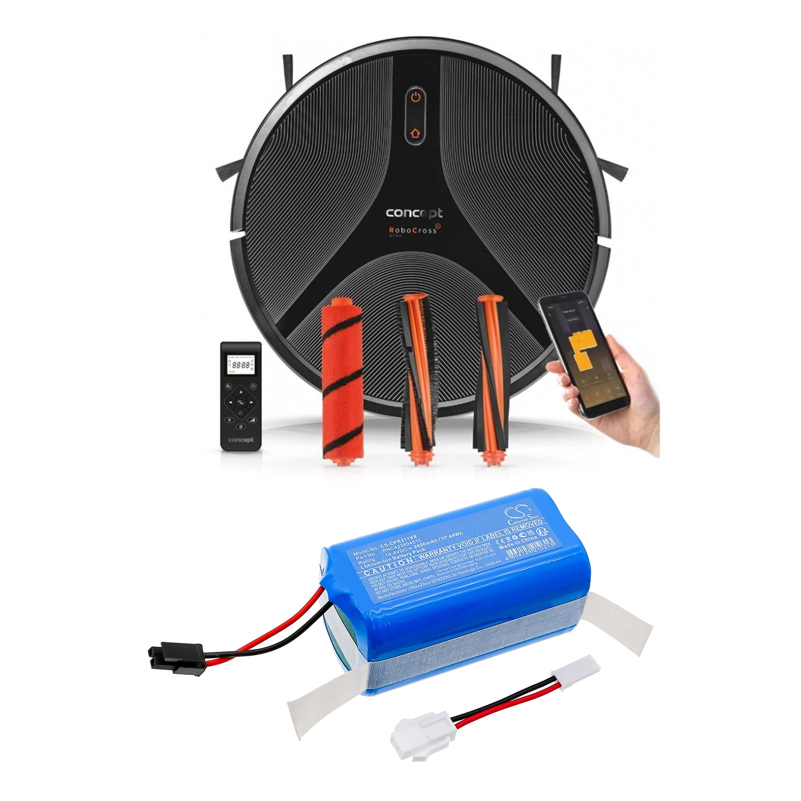 Batteri till Vakuum för Concept VR2110