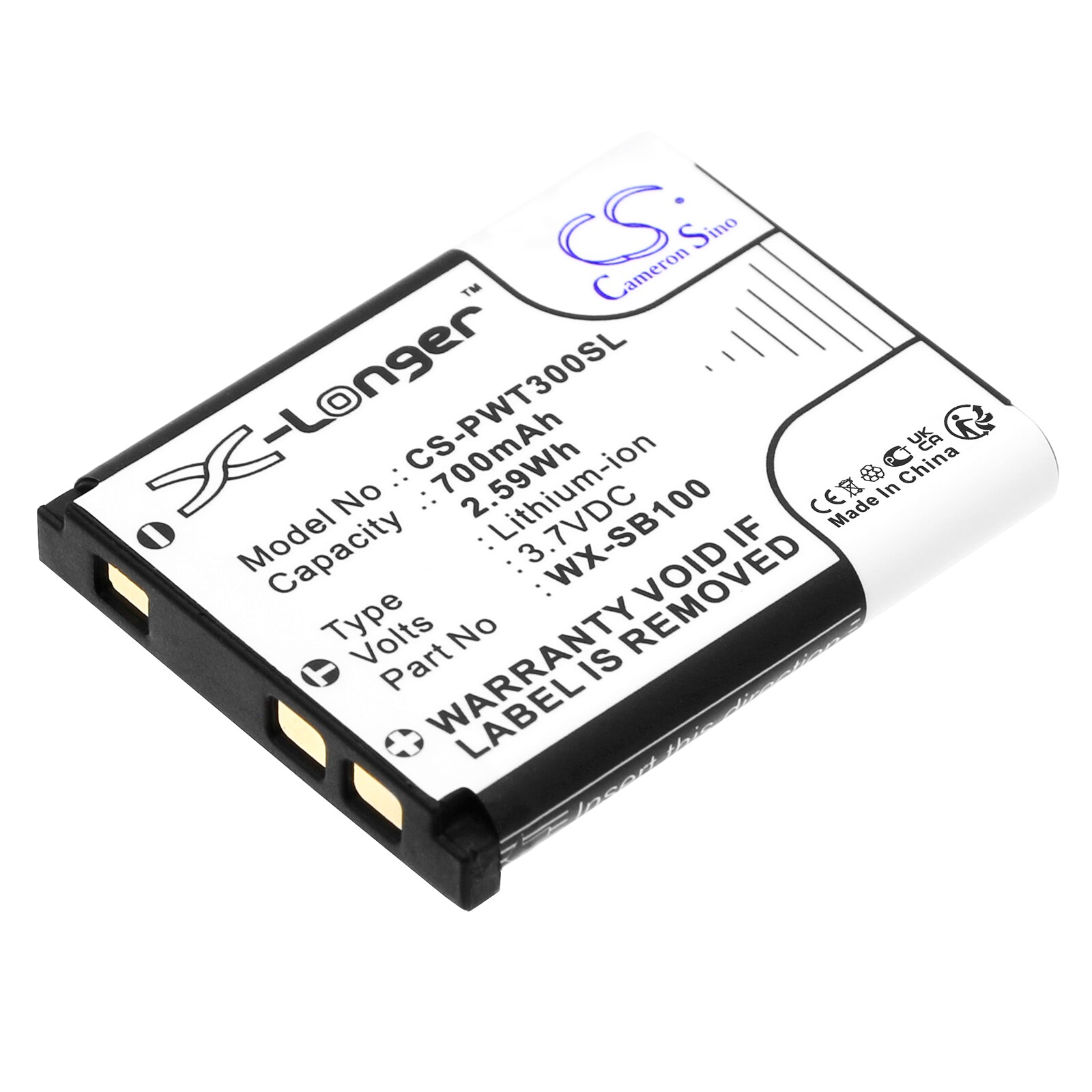 Batteri till Trådlöst headset för Panasonic Attune II HD3, WX-CH455, WX-ST100 m.fl.