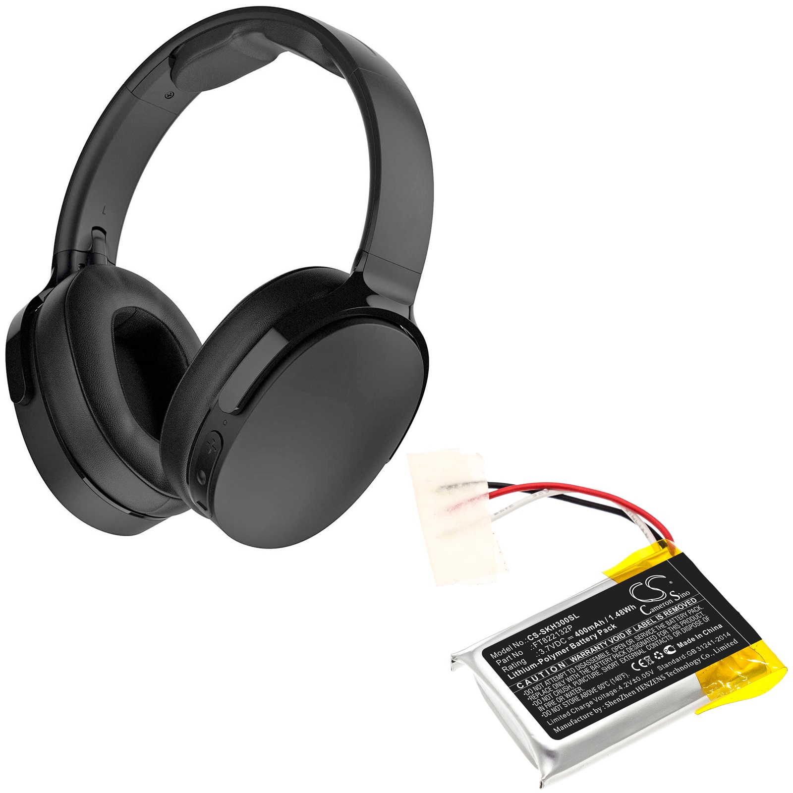 Batteri till Trådlöst headset för Skullcandy Hesh 3